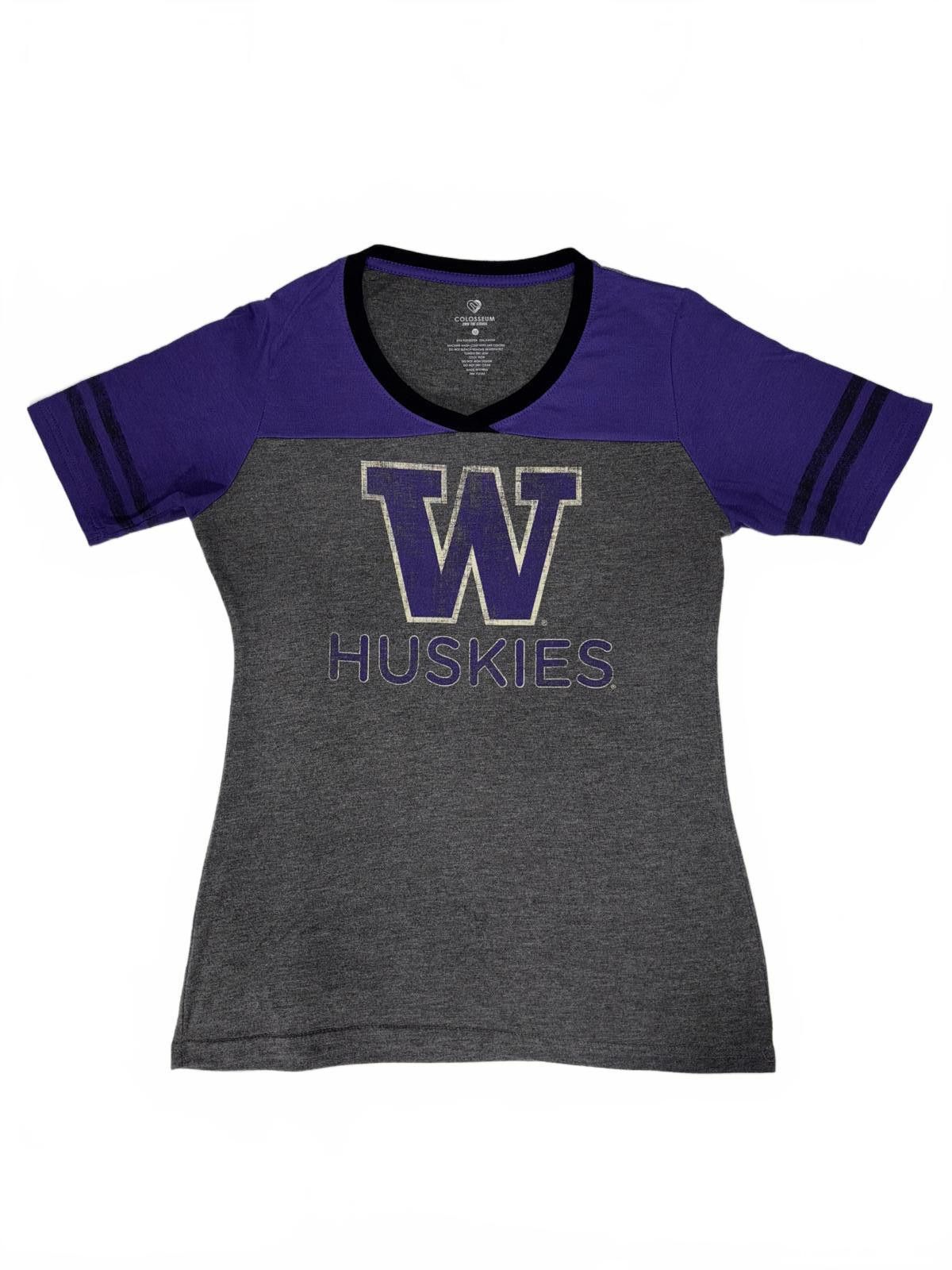 Colosseum Athletics Colosseum Women's UW Huskies Tee - Gray & Purple Spirit Wear Size M / US 6-8 / IT 42-44 - 1 Thumbnail
