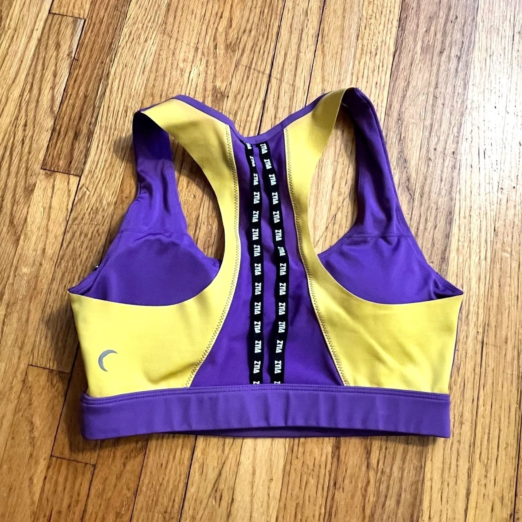 Vintage Zyia Actibe Sports Bra Womens Small Purple Yellow Size ONE SIZE - 2 Thumbnail