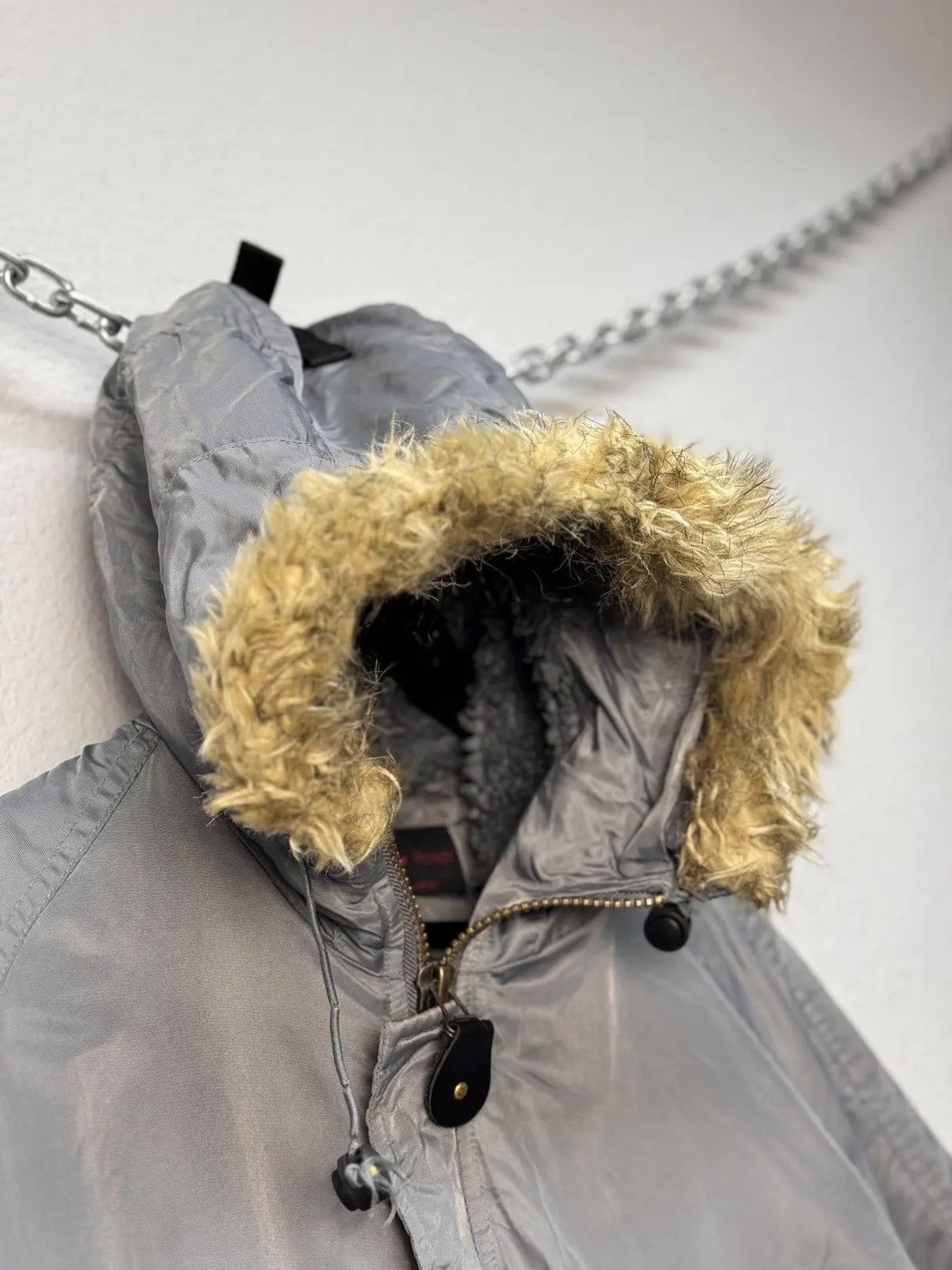 If Six Was Nine × Le Grande Bleu (L.G.B.) × Yohji Yamamoto Avant Garde If Six Was Nine Style Jacket Fur Hood MA1 Size US XL / EU 56 / 4 - 6 Thumbnail