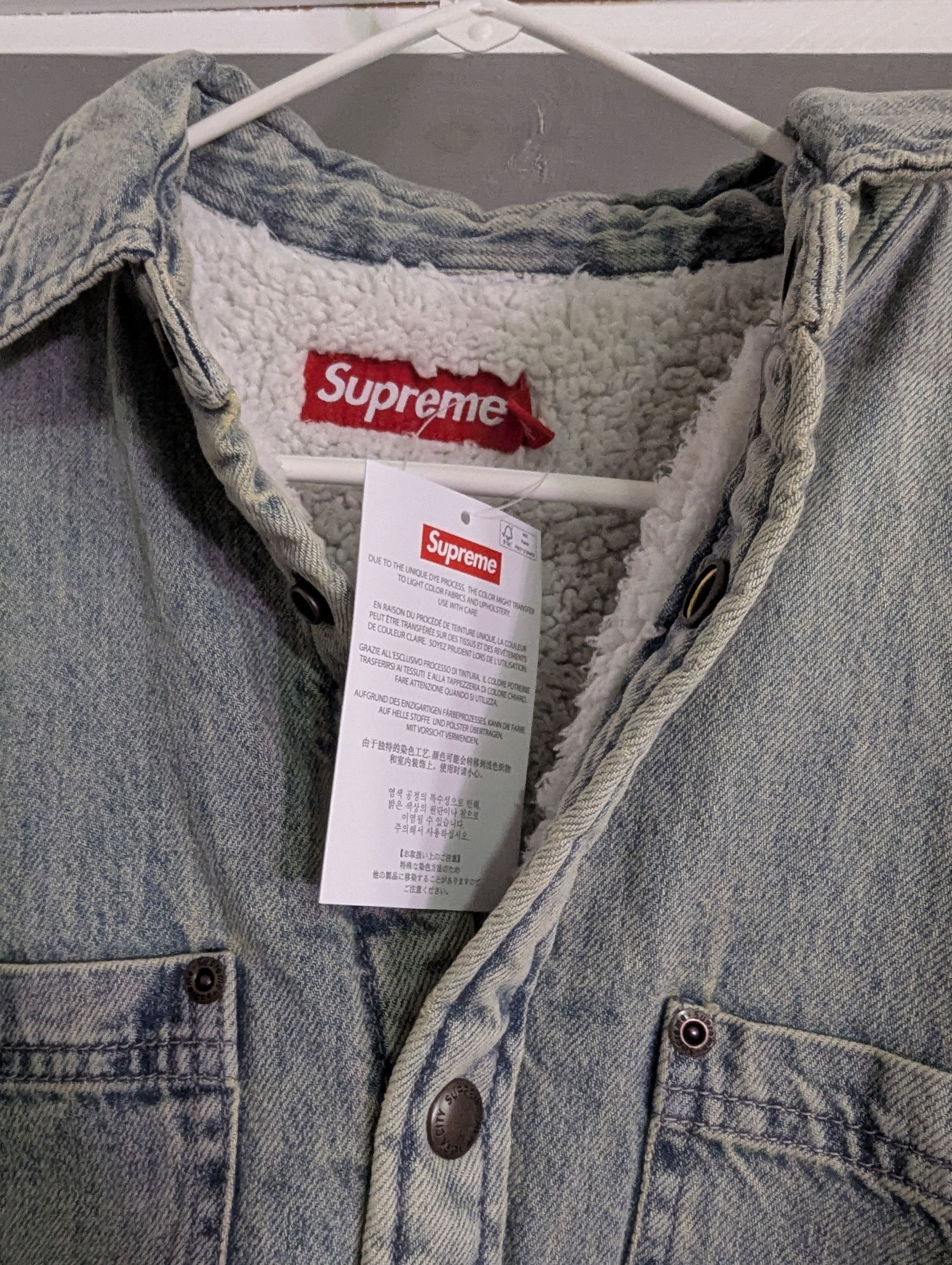 Supreme Sherpa Lined Work Shirt Size US S / EU 44-46 / 1 - 3 Thumbnail