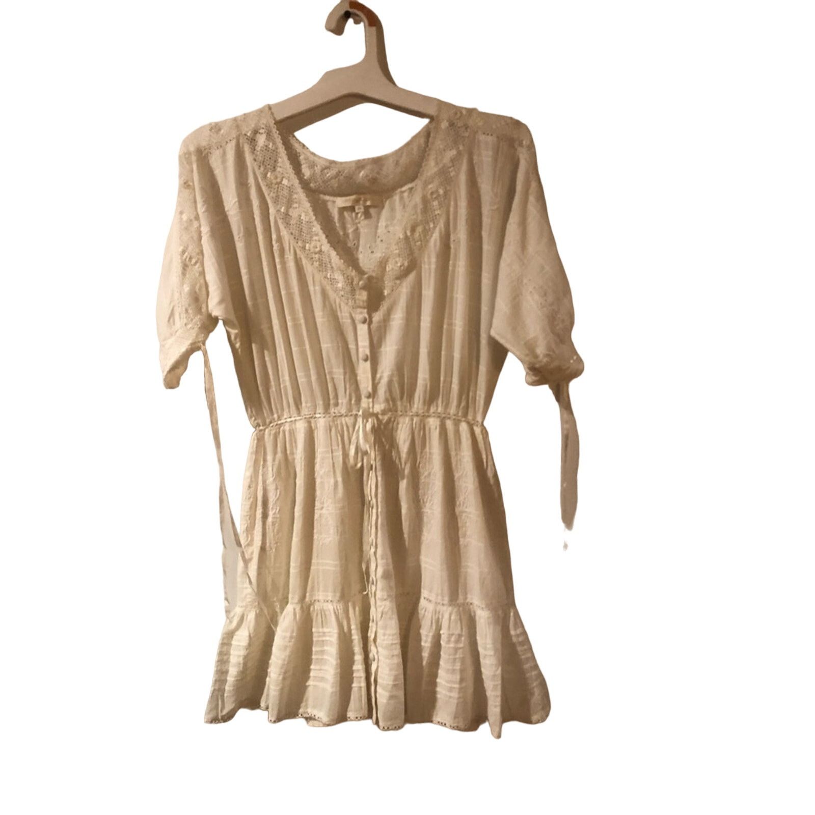 LoveShackFancy Love shack fancy white lace embroidered dress. Size XS / US 0-2 / IT 36-38 - 9 Thumbnail