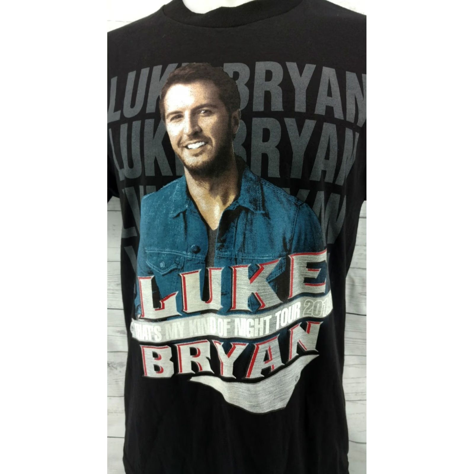 Vintage Luke Bryan That's My Kind of Night Tour 2014 Black T-Shirt M Men's Graphic Tee 100% Cotton Size M Short Sleeve Crew Neck Size US M / EU 48-50 / 2 - 2 Thumbnail