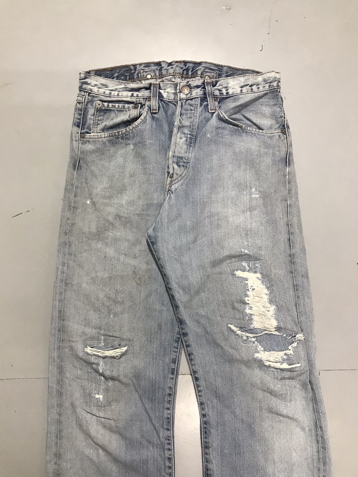 Levi's Vintage Levi’s buckle belt distressed denim Size US 32 / EU 48 - 4 Thumbnail
