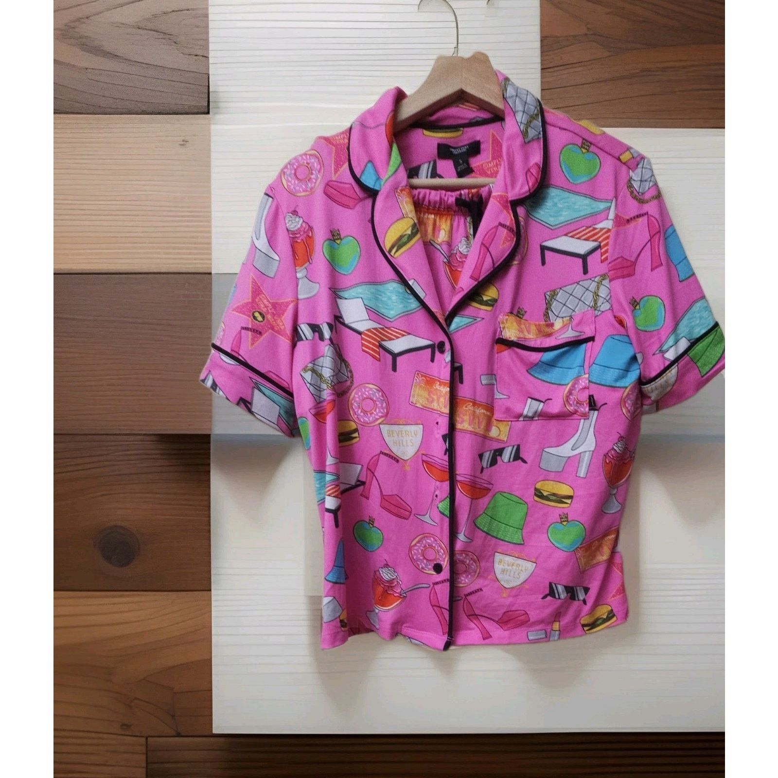 Vera Wang Simply Vera Wang Pajama Set Top & Short Floral Print Nights Size 27" / US 4 / IT 40 - 1 Thumbnail