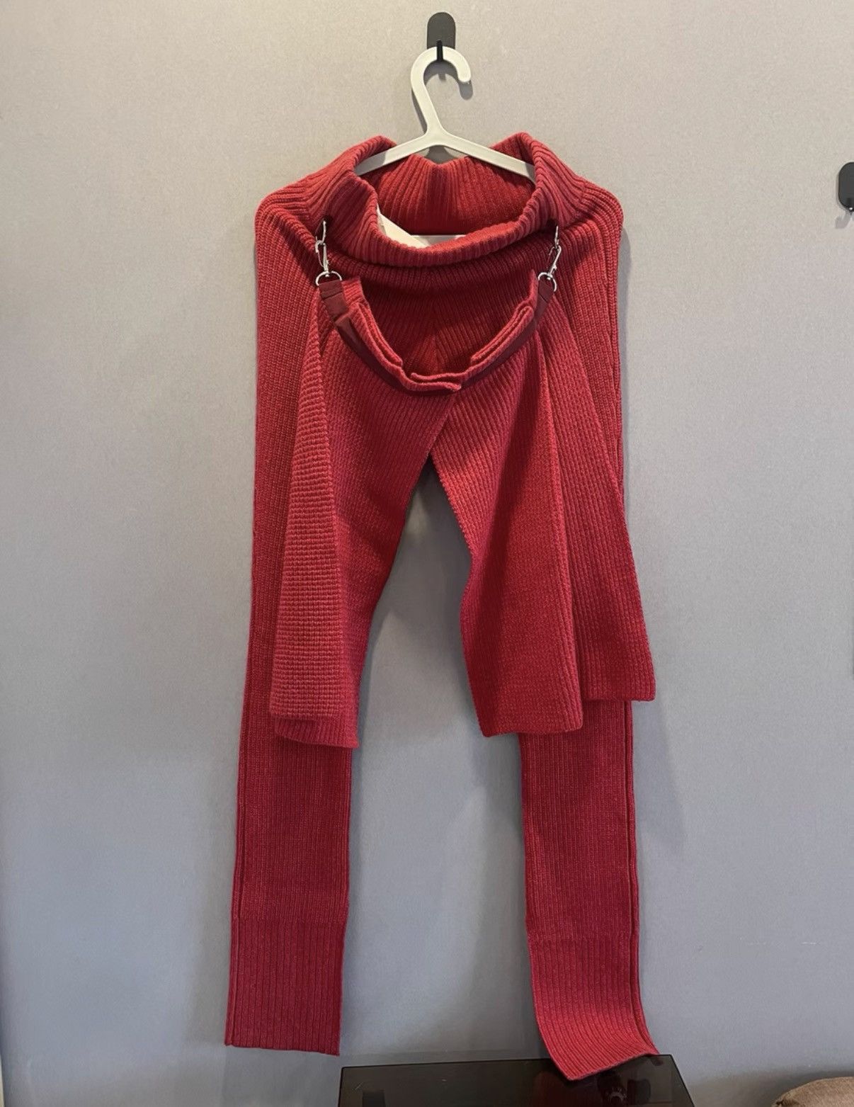 Sacai Sacai Runway Wool Pants with Hanging Skirt Detail Size US 32 / EU 48 - 1 Thumbnail