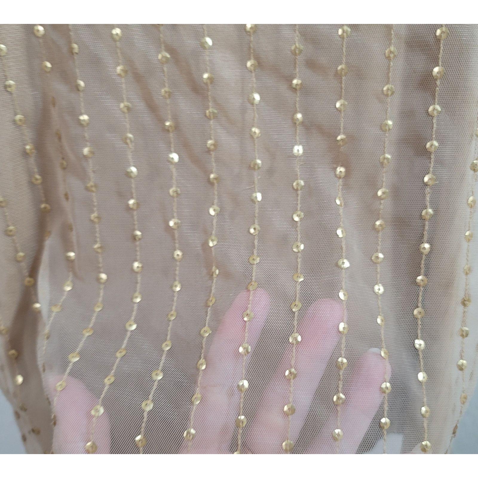 Chicos Chico's Tan Gold Sequins Front Panel Tank Top 1 Medium Size M / US 6-8 / IT 42-44 - 3 Thumbnail