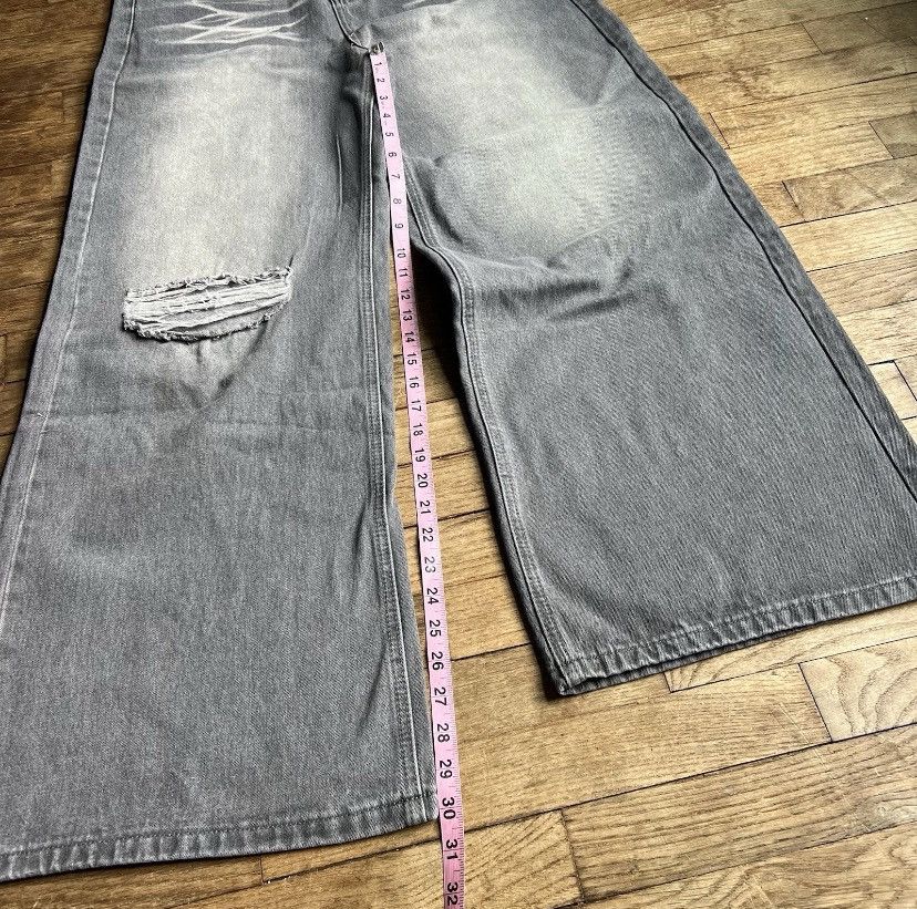 Jean Baggy Grey Wide Leg Denim Jeans Size US 32 / EU 48 - 5 Thumbnail