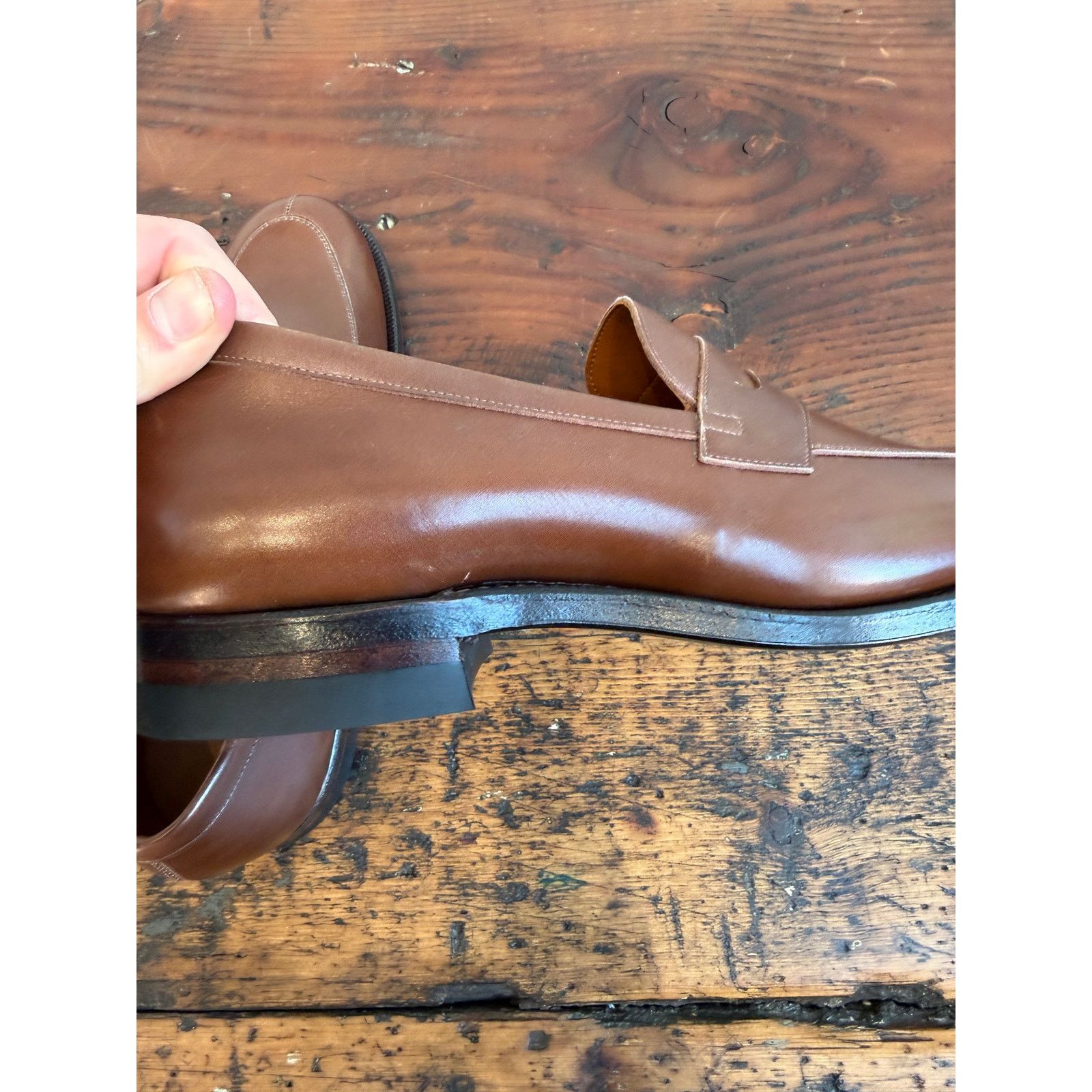Viberg Viberg 1905 Brown Calf Leather Bristol Loafers Size US 9.5 / EU 42-43 - 8 Thumbnail