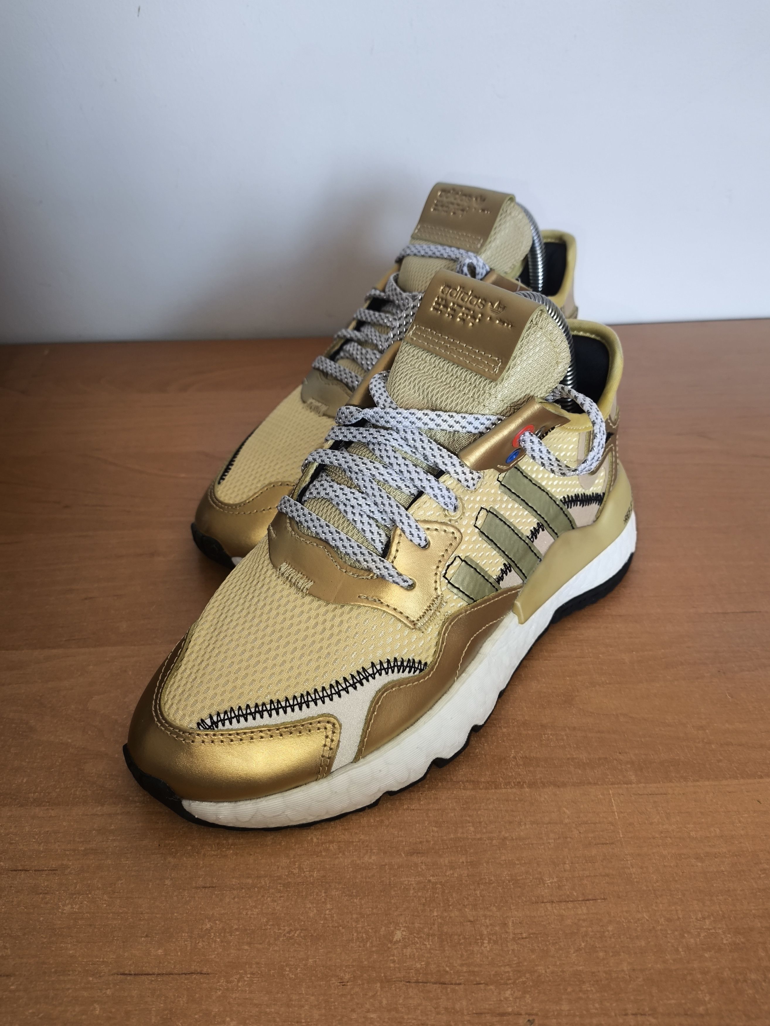 Adidas Adidas Nite Jogger Gold Metallic Sneakers EU36 Light Wear Size US 6 / IT 36 - 4 Thumbnail