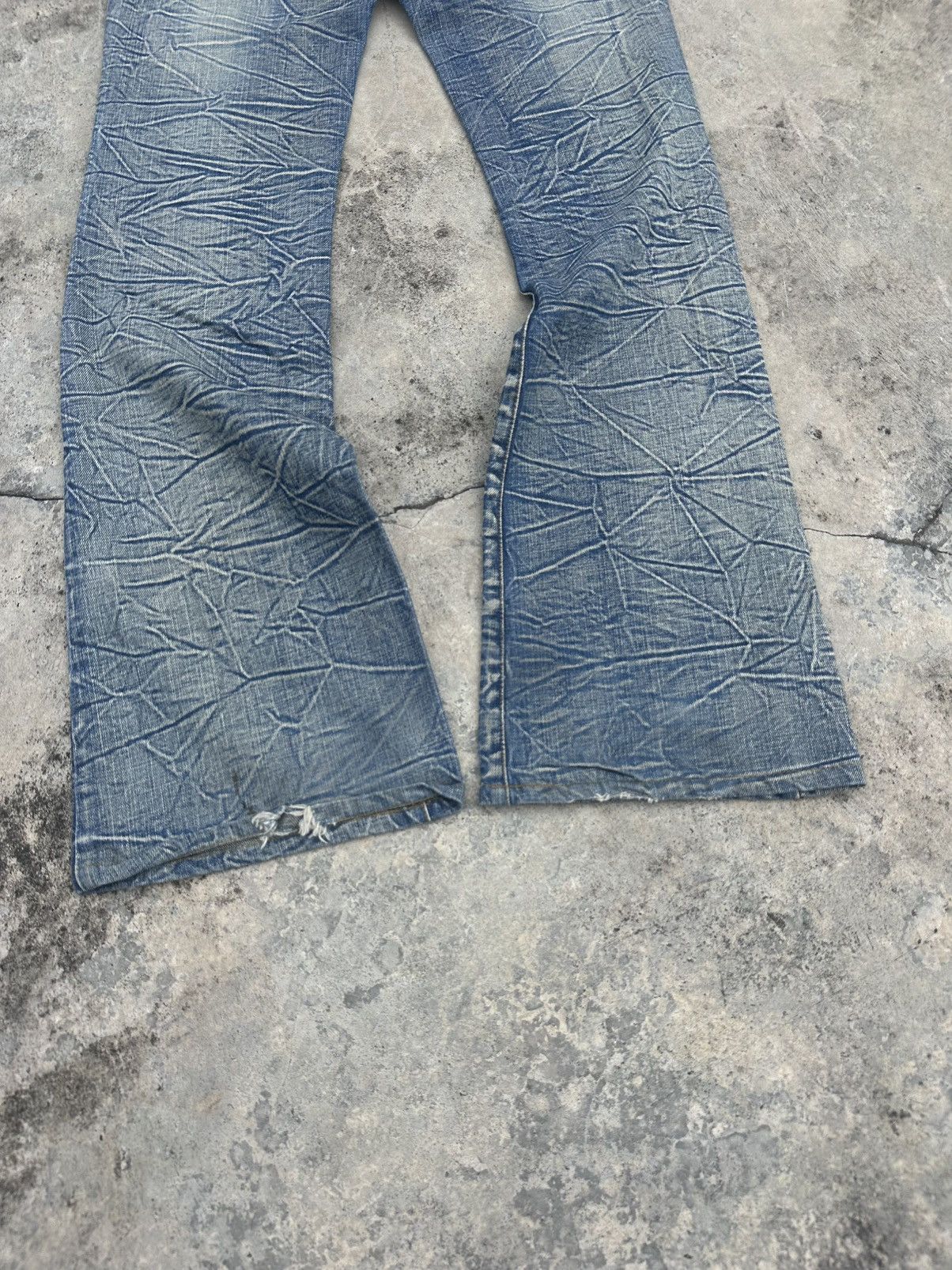If Six Was Nine 2000s Japanese Brand Beautiful Whisker Flare Jean Size US 30 / EU 46 - 8 Thumbnail