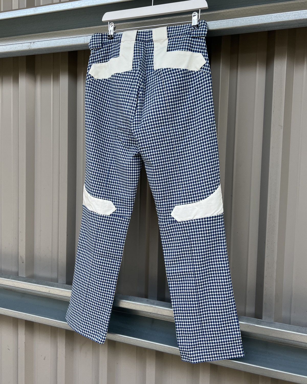 Kiko Kostadinov 00082020 Tulcea Cobalt Orb Check Darted Pants Size US 30 / EU 46 - 8 Thumbnail