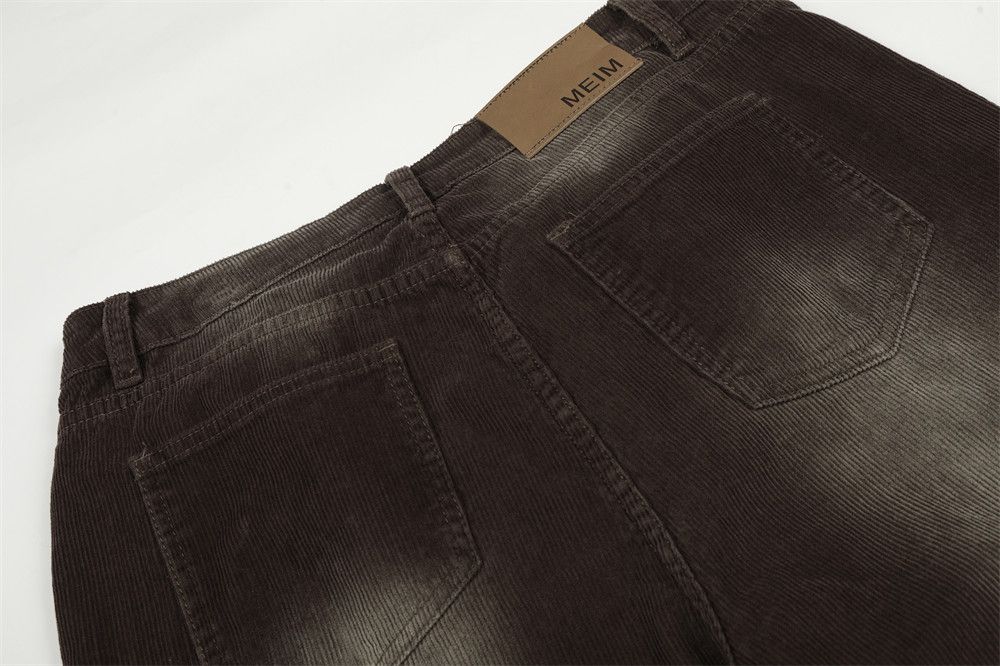 Japanese Brand Retro punk distressed corduroy trousers loose fit Size US 32 / EU 48 - 5 Thumbnail
