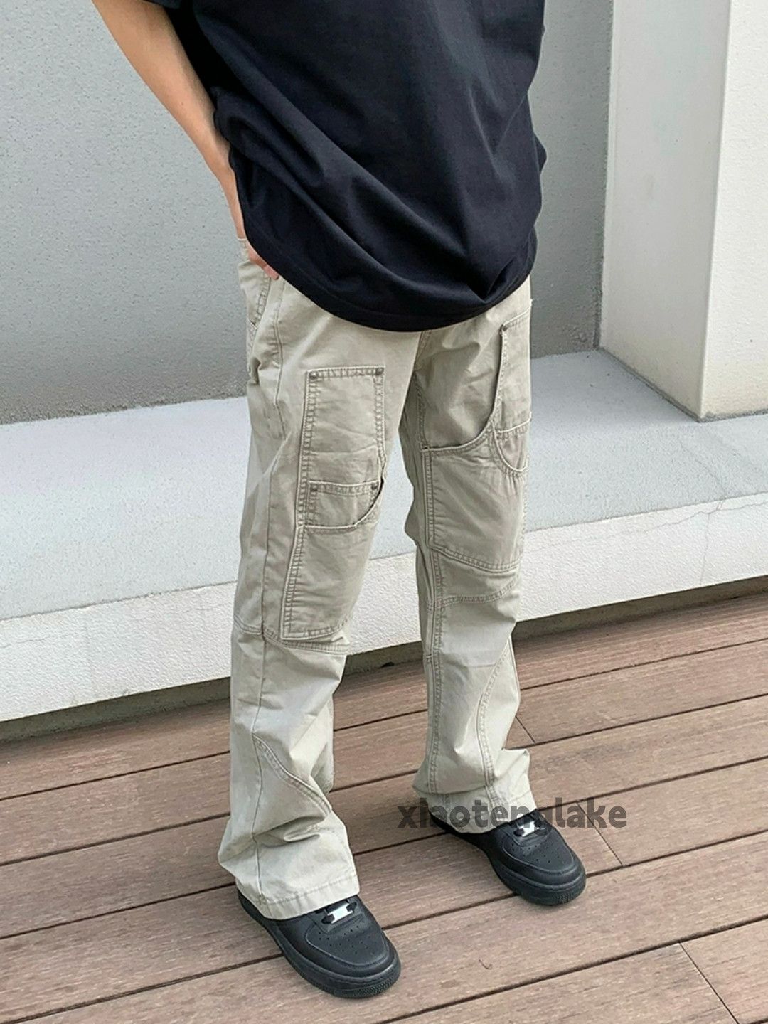 Designer × Japanese Brand × Vintage washed faded utility punk yuppie bootcut patchwork pants Size US 30 / EU 46 - 7 Thumbnail