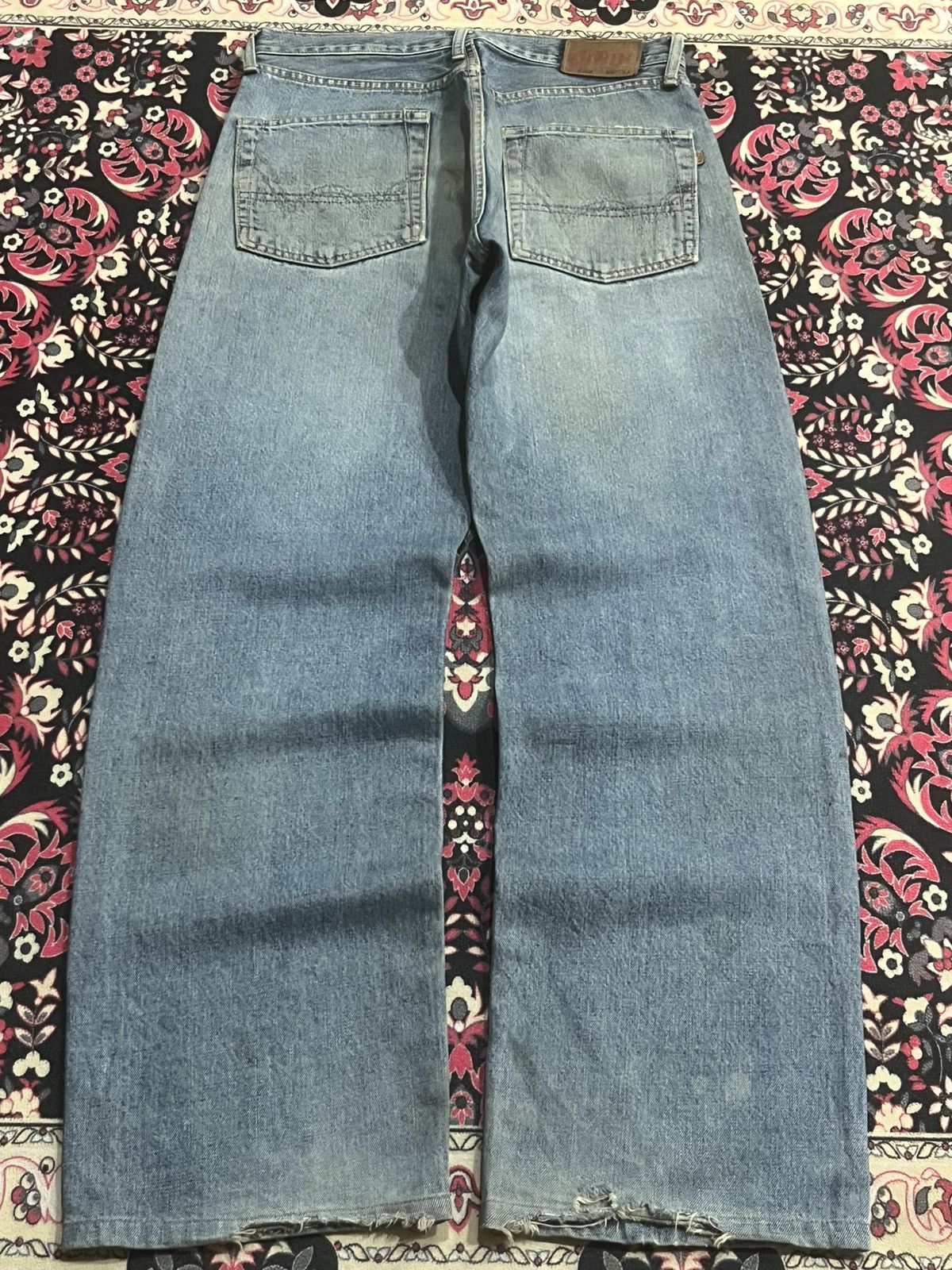 Kapital Vintage Edwin 505 Blue Wash Paint Splatter Rip Selvedge Jean Size US 30 / EU 46 - 2 Thumbnail