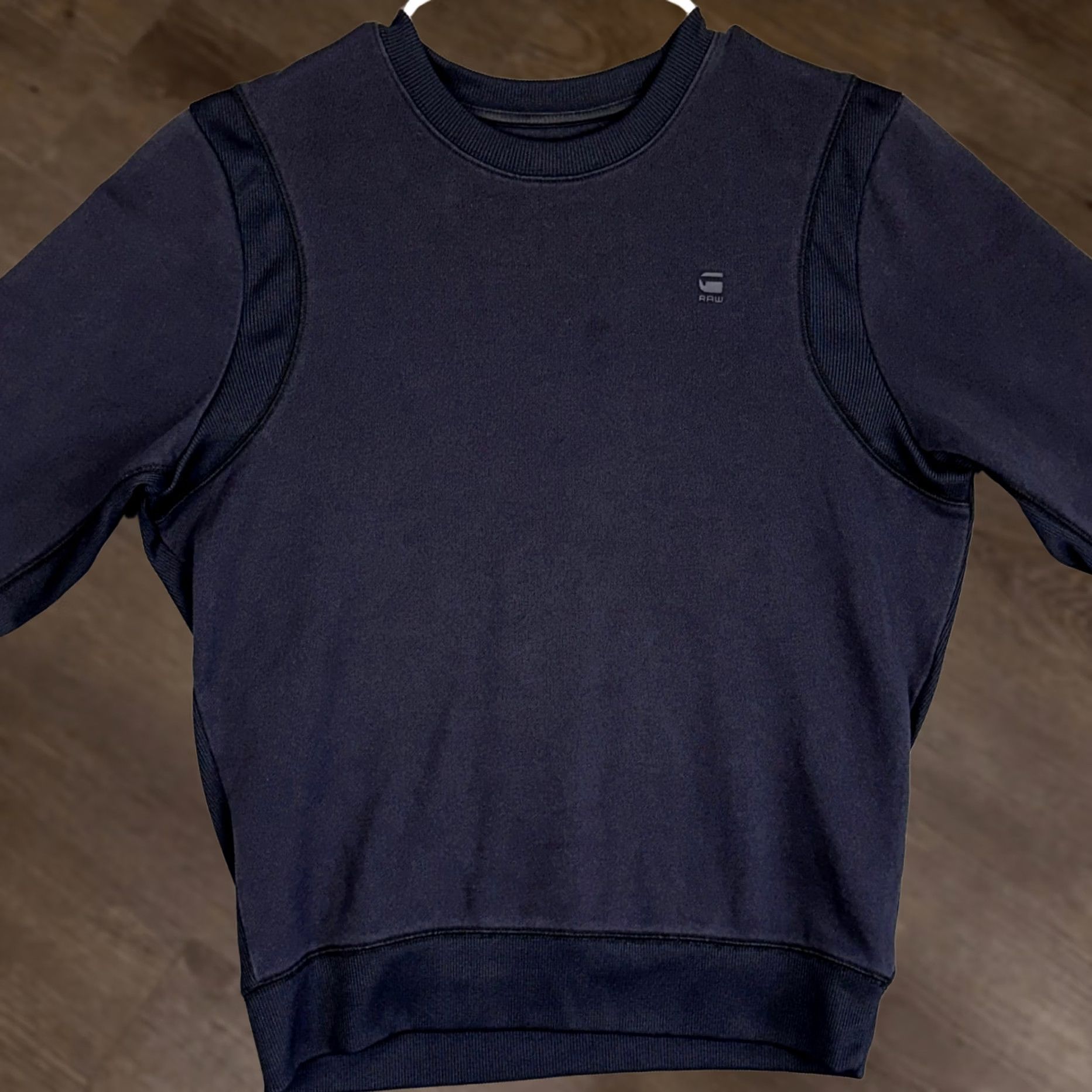 Vintage G-Star Raw Sweatshirt Crewneck Mens Medium Black Long Sleeve Pullover Casual Ribbed Side Panels Embroidered Logo Patch Size US M / EU 48-50 / 2 - 1 Thumbnail