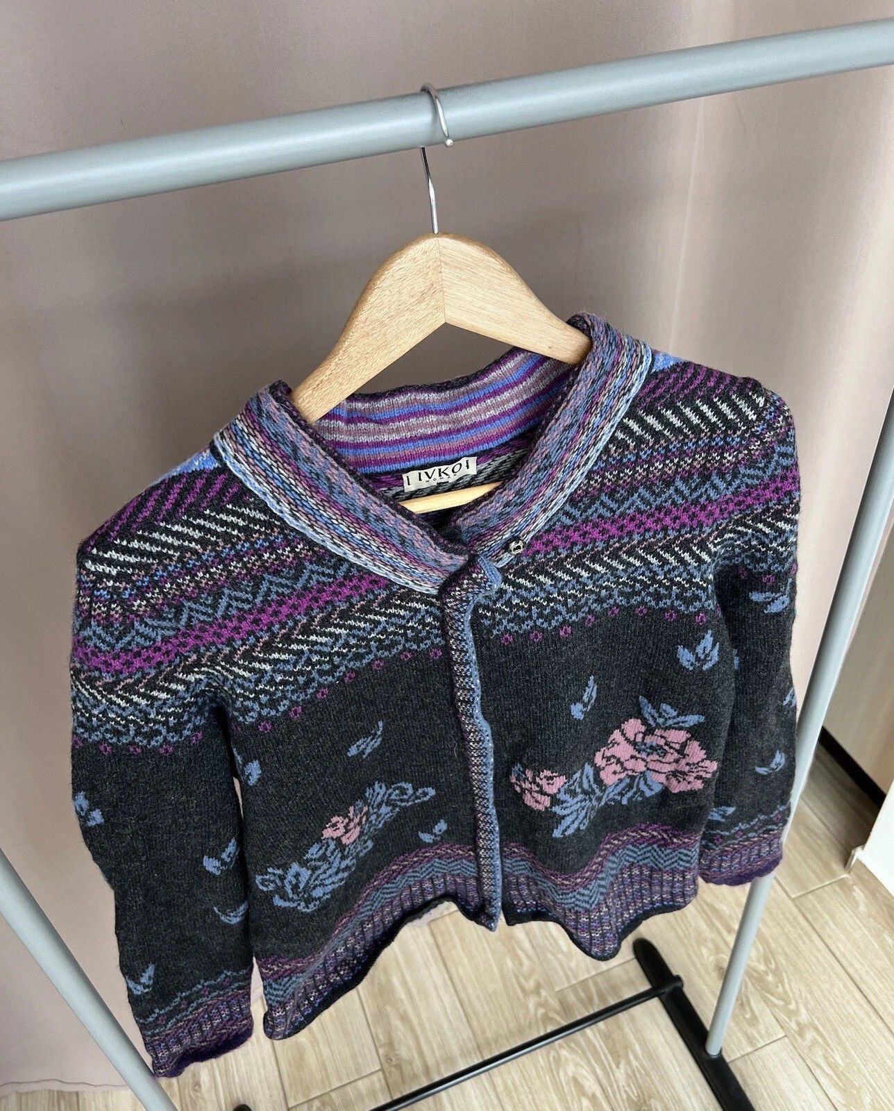 Other Ivko Wool Knit Zip Sweater Womens Size M Vintage Cardigan Size M / US 6-8 / IT 42-44 - 5 Thumbnail