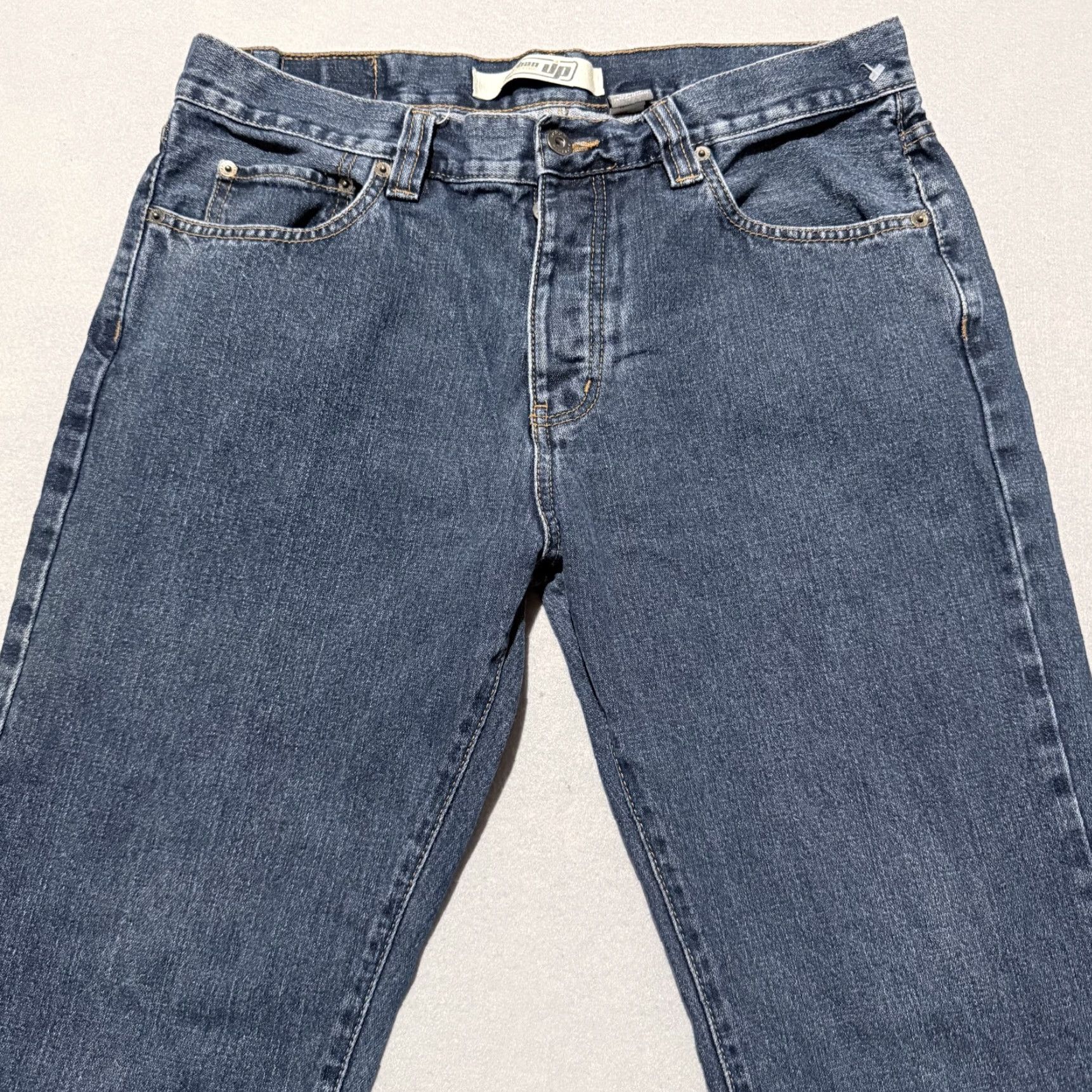 Vintage Urban Pipeline Jeans Men Blue Denim Mid Rise Straight Button Fly 34x32 Jeans Size US 34 / EU 50 - 4 Thumbnail