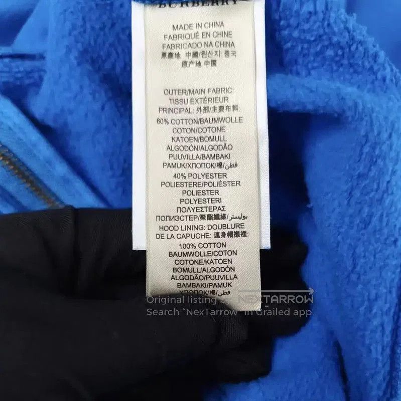 Burberry Burberry Blue Cotton Blend Embroidered Sweatshirt. Size M / US 6-8 / IT 42-44 - 5 Thumbnail