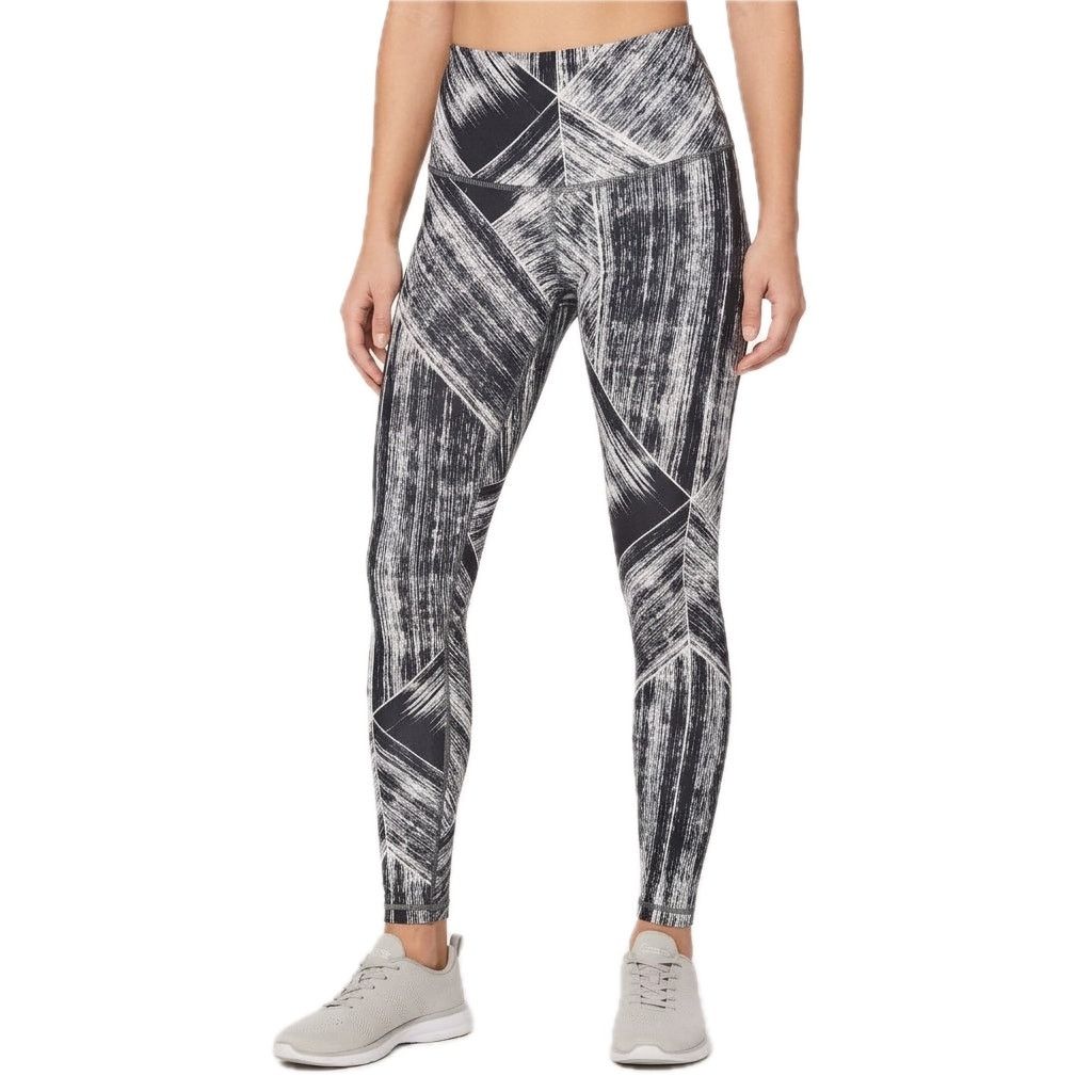 Lululemon Wunder Under Heat Wave White Black Leggings Size S, Women's
