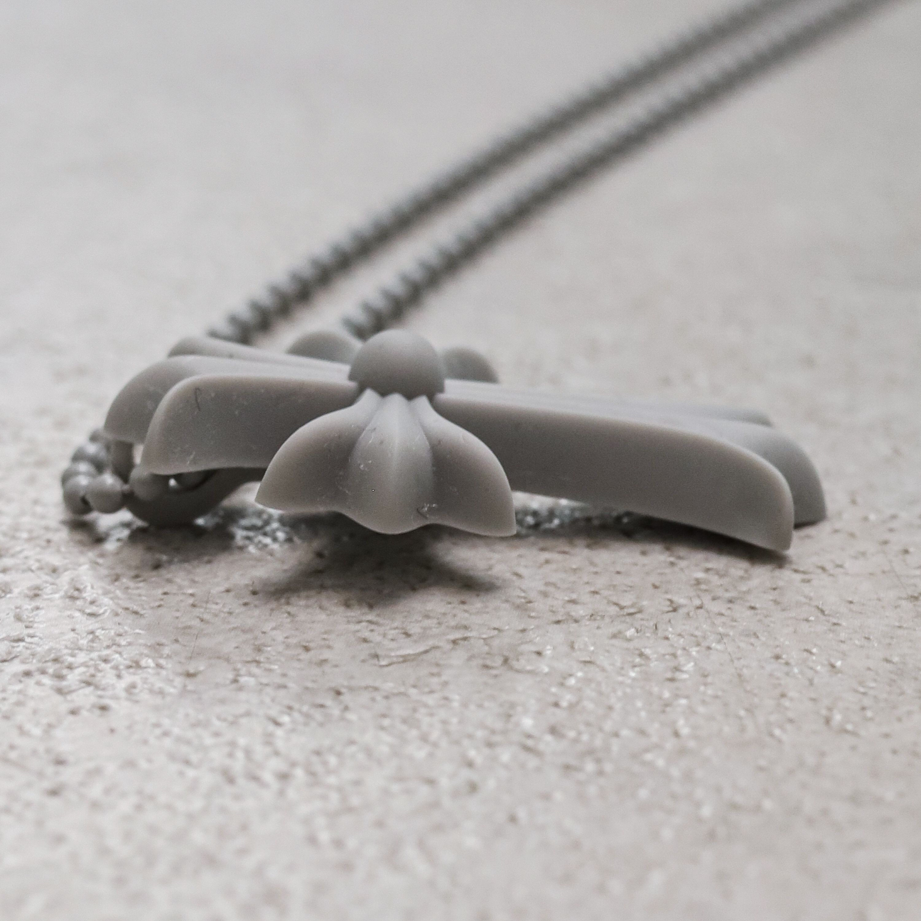 Chrome Hearts Chrome Hearts Silichrome Cross necklace grey Size ONE SIZE - 9 Thumbnail
