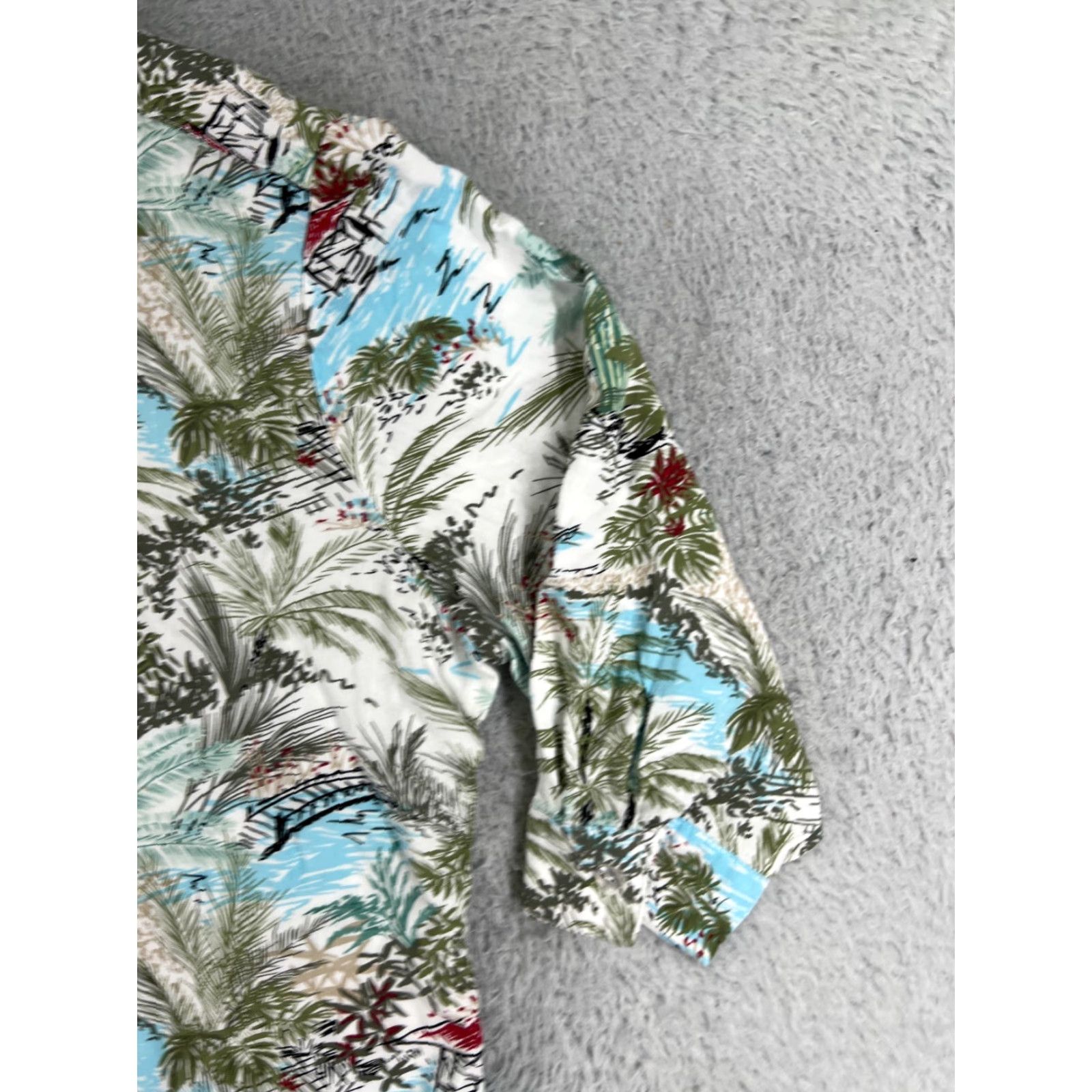 Vintage Allison Daley Shirt Womens Large Green Blue Palm Hut Beach Print 100% Rayon Shirt Womens Large Green Palm Beach 80s 90s Classic Outdoor Mens Women Size L / US 10 / IT 46 - 5 Thumbnail