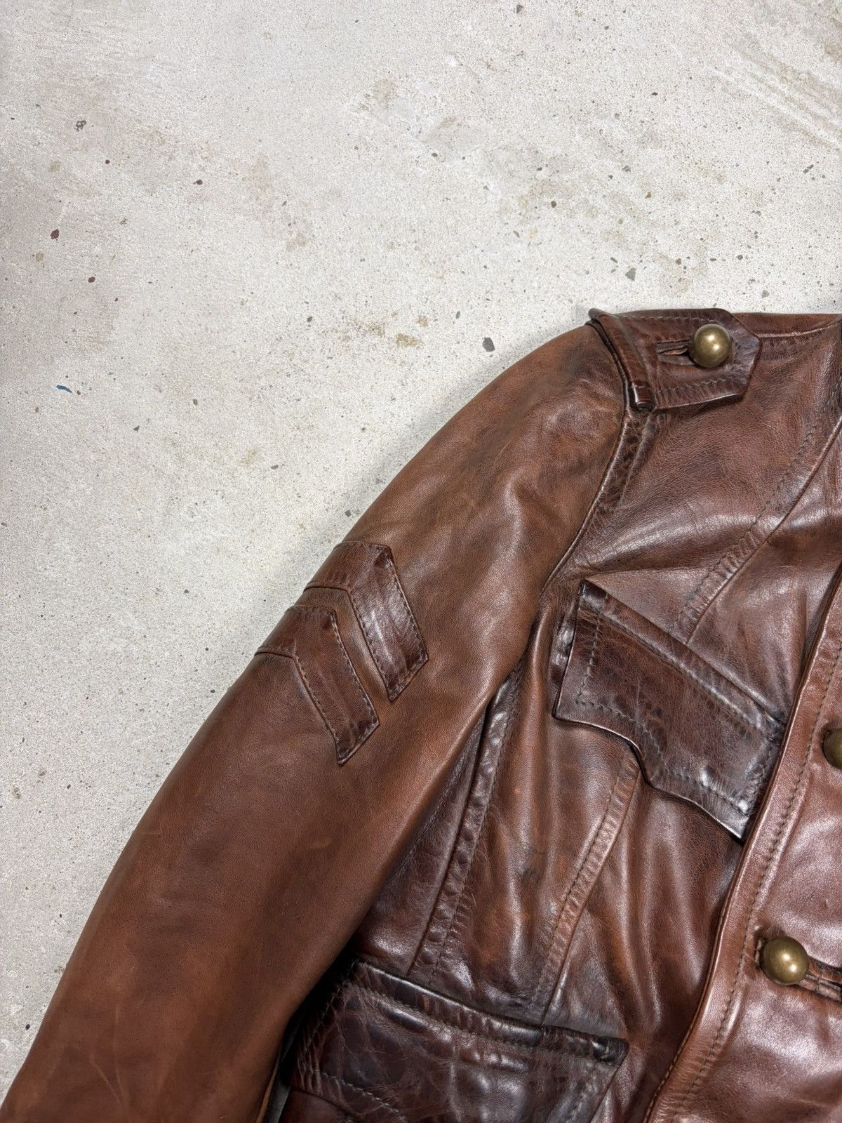 Dsquared2 DSquared2 Sienna Leather Military Jacket Civil Rare Size S / US 4 / IT 40 - 9 Thumbnail