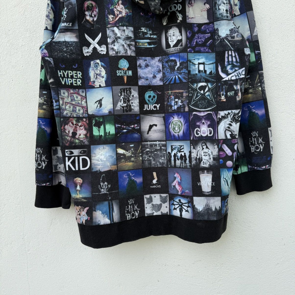 Vintage Milkboy Overprint Design Hoodie