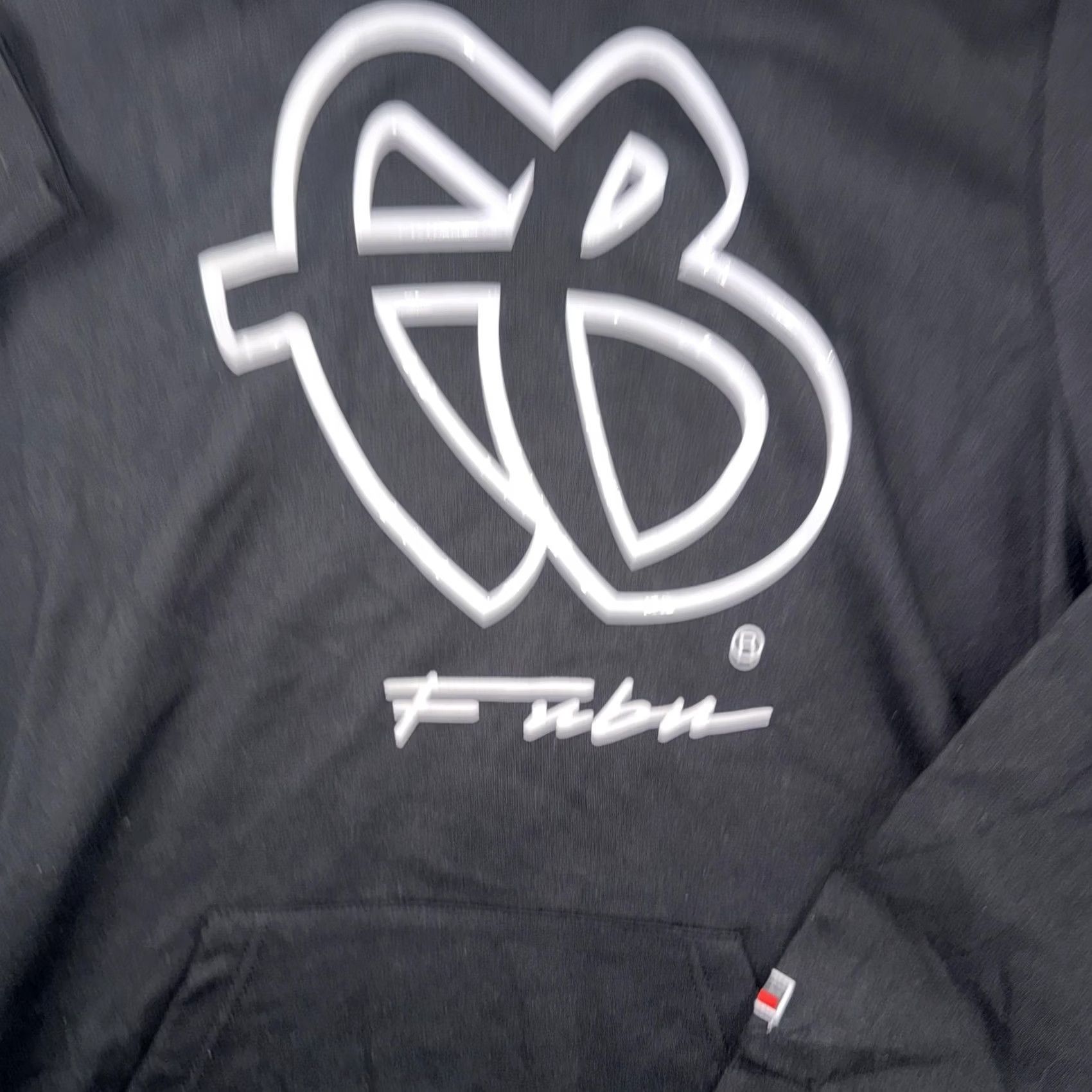 Fubu FUBU Hoodie Mens XL Black Pullover Graphic FB Logo Hooded Hip Hop Sweatshirt Shirt Size US XL / EU 56 / 4 - 4 Thumbnail