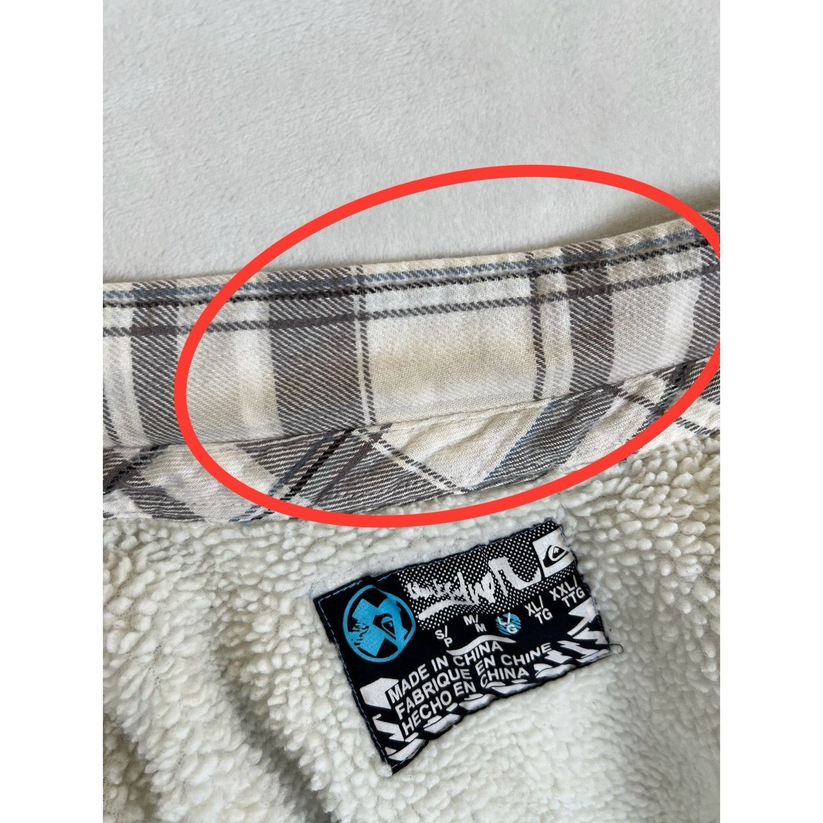 Quiksilver Vintage Quiksilver Flannel Button Up Sherpa Lined Jacket Siz Size US L / EU 52-54 / 3 - 10 Thumbnail