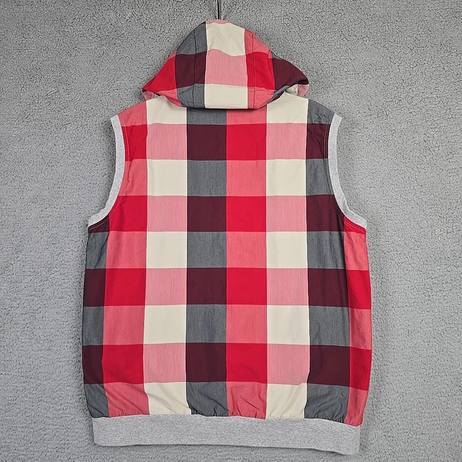 Other Rapido Full Zip Reversible Sz L Red Plaid/Gray Hooded Vest Size US L / EU 52-54 / 3 - 8 Thumbnail