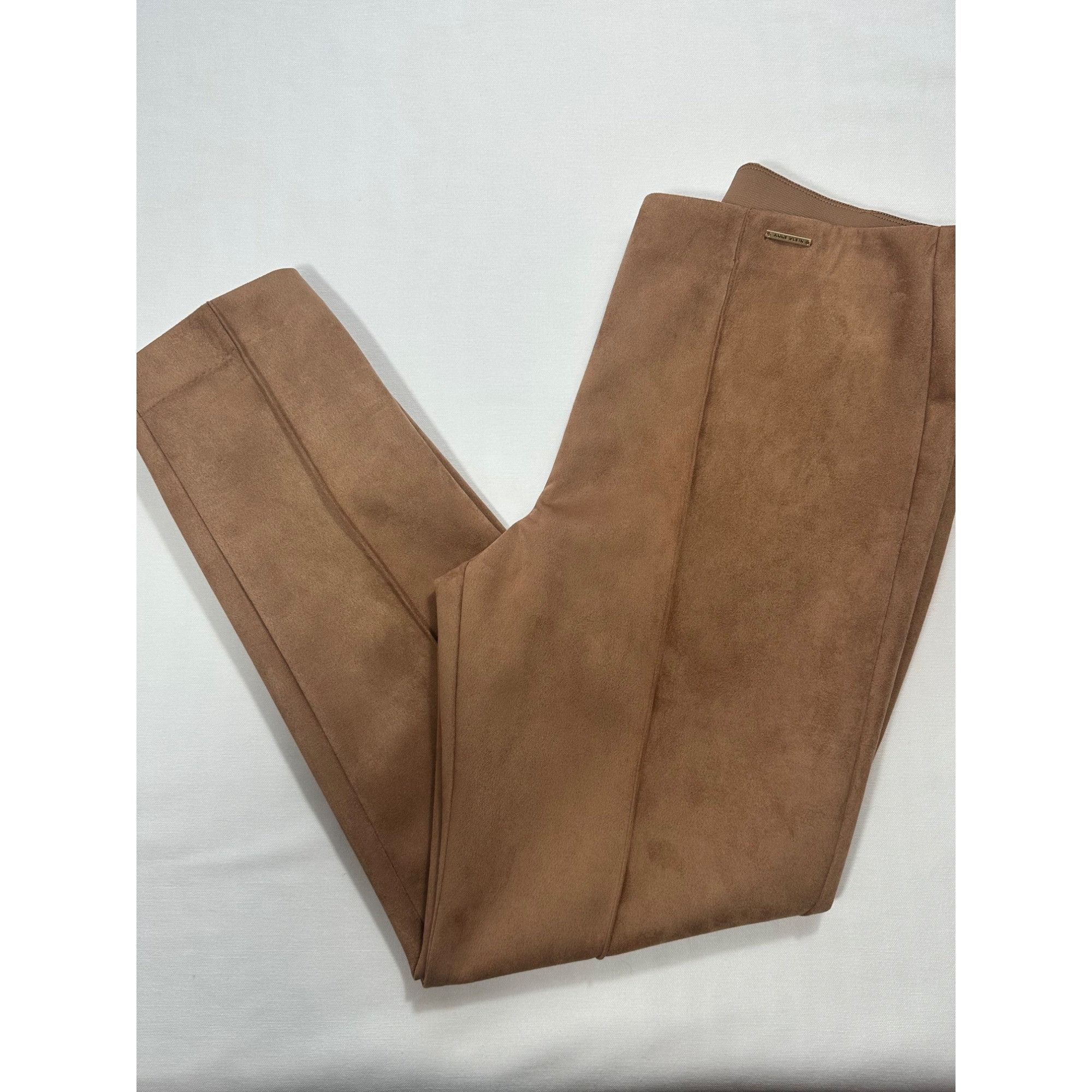 Anne Klein Anne Klein Faux Suede Pants Caramel Brown Size 14 Size 36" / US 14 / IT 50 - 3 Thumbnail