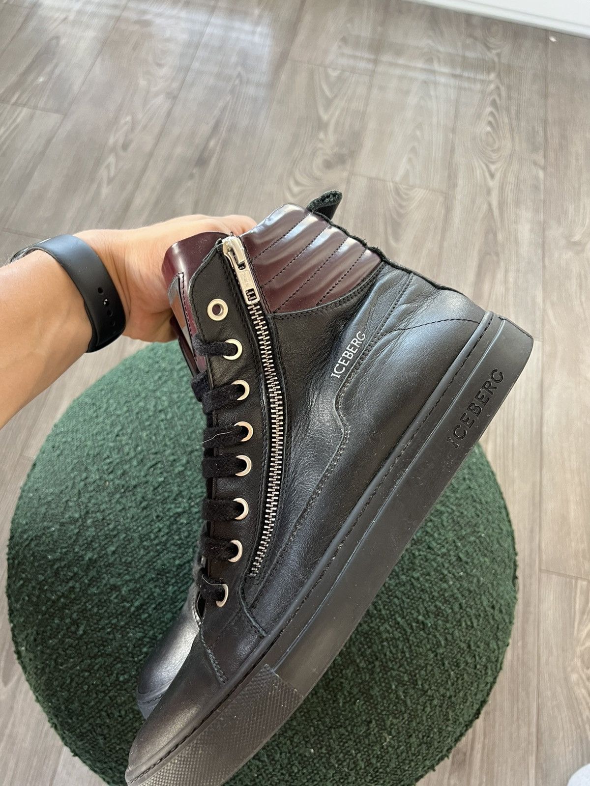 Iceberg RRP:450€‼️Luxury Iceberg Double Zip Leather Metal Logo Boot Size US 9 / EU 42 - 14 Thumbnail