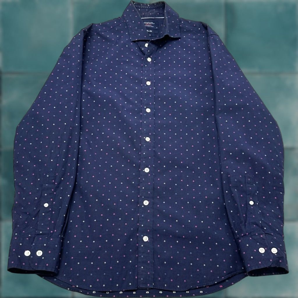 Charles Tyrwhitt Charles Tyrwhitt Weekend Navy Blue Mens M Slim Fit Long Sleeve Button Up Shirt Size US M / EU 48-50 / 2 - 1 Thumbnail