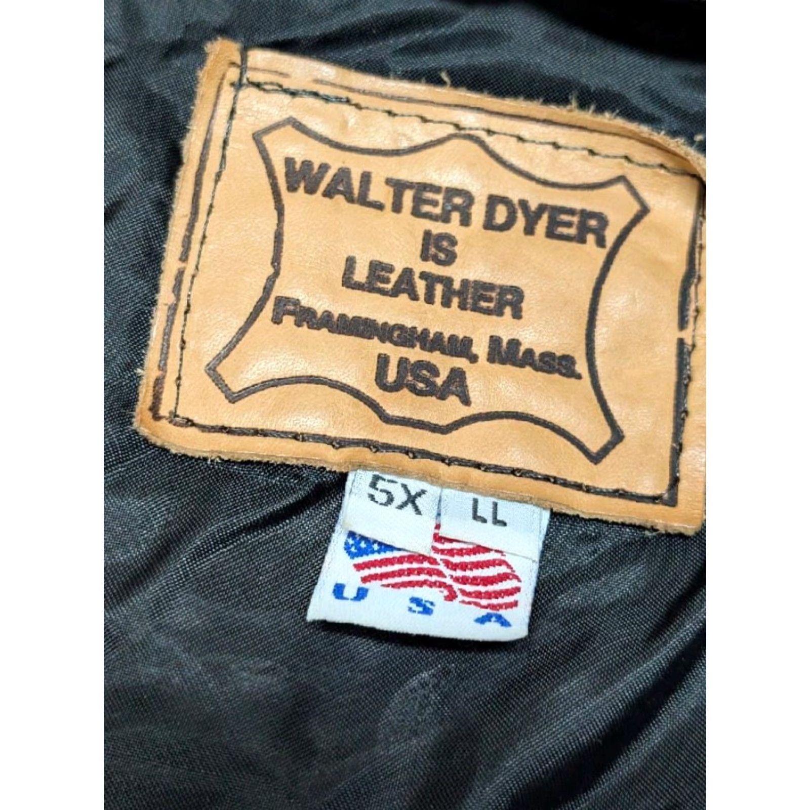 Vintage VINTAGE Buffalo Nickel Leather Vest 5XL USA Made Leather Vest - Walter Dyer - Mens Gear - Black Western Biker Cowboy Pattern Size US XXL / EU 58 / 5 - 5 Thumbnail