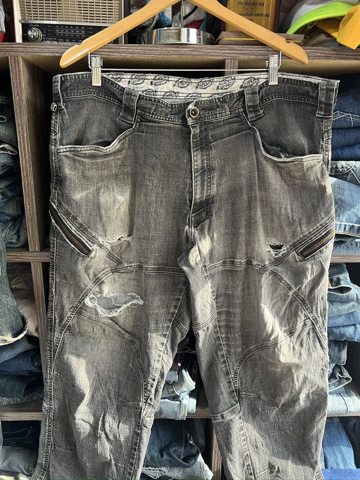Dickies 🔥Vintage Dickies Distressed Denim Cargo Pant Size US 41 - 4 Thumbnail