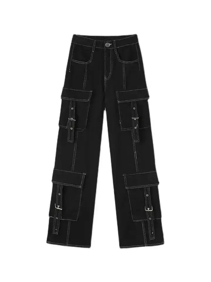 Japanese Brand Black Cargo Carpenter Denim Jeans Size US 32 / EU 48 - 1 Thumbnail