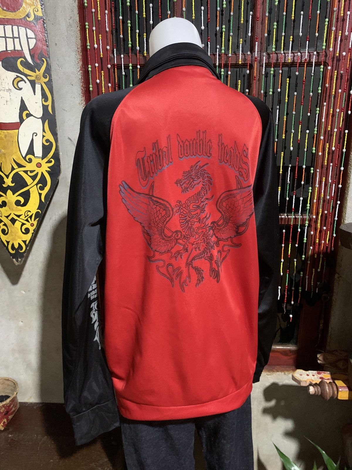 If Six Was Nine × Japanese Brand y2k Tribal Double Heads Dig Deep Dragon Graphic Track Jacket Size L / US 10 / IT 46 - 13 Thumbnail