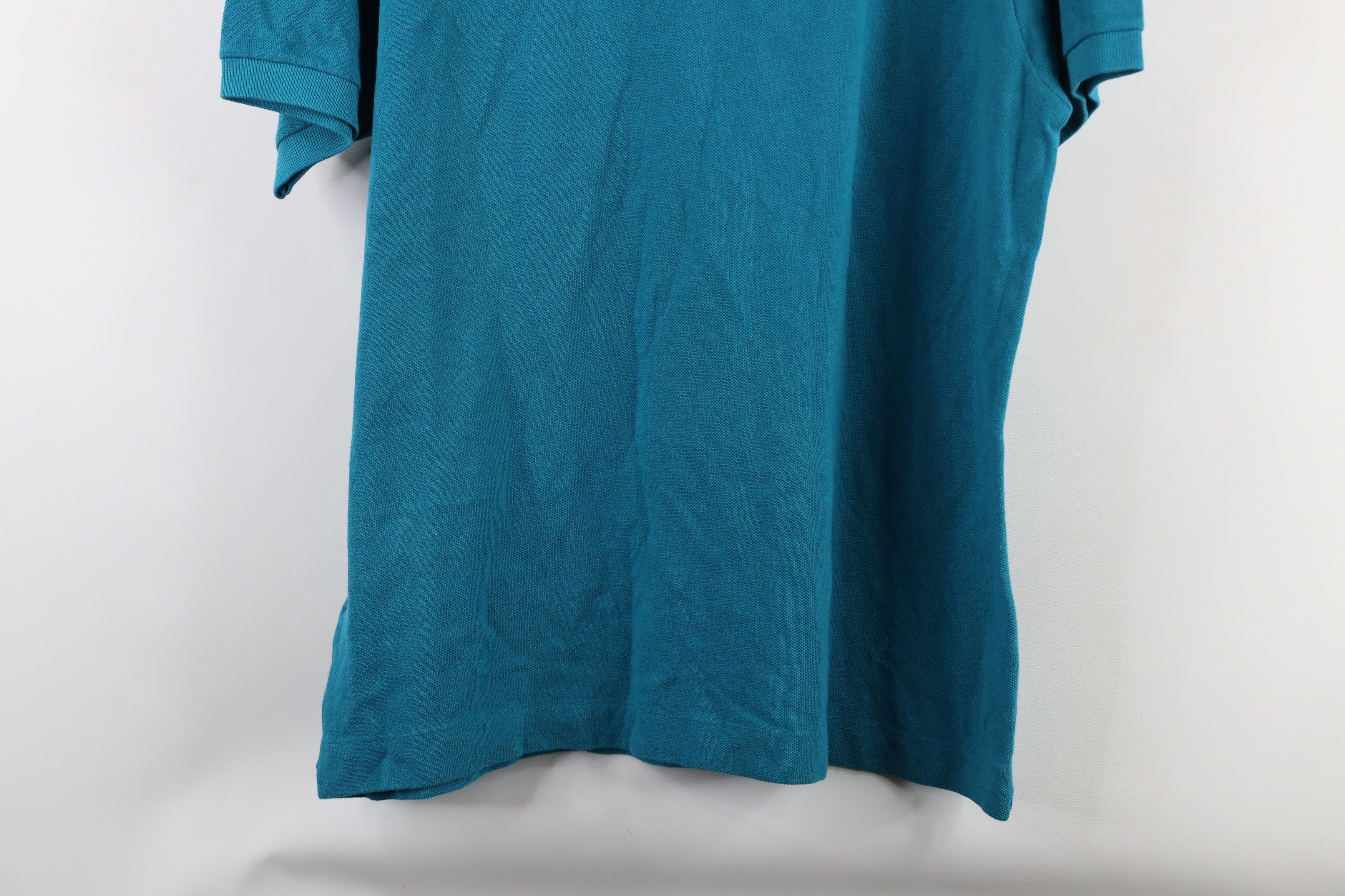 Lacoste × Vintage Lacoste Distressed Croc Logo Collared Golf Polo Shirt Blue Size US L / EU 52-54 / 3 - 12 Thumbnail