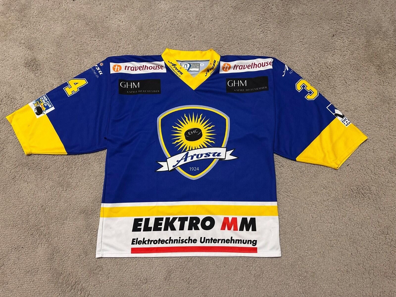 Other EHC AROSA HOCKEY SHIRT JERSEY OCHSNER sz XL #34 Size US XL / EU 56 / 4 - 1 Thumbnail