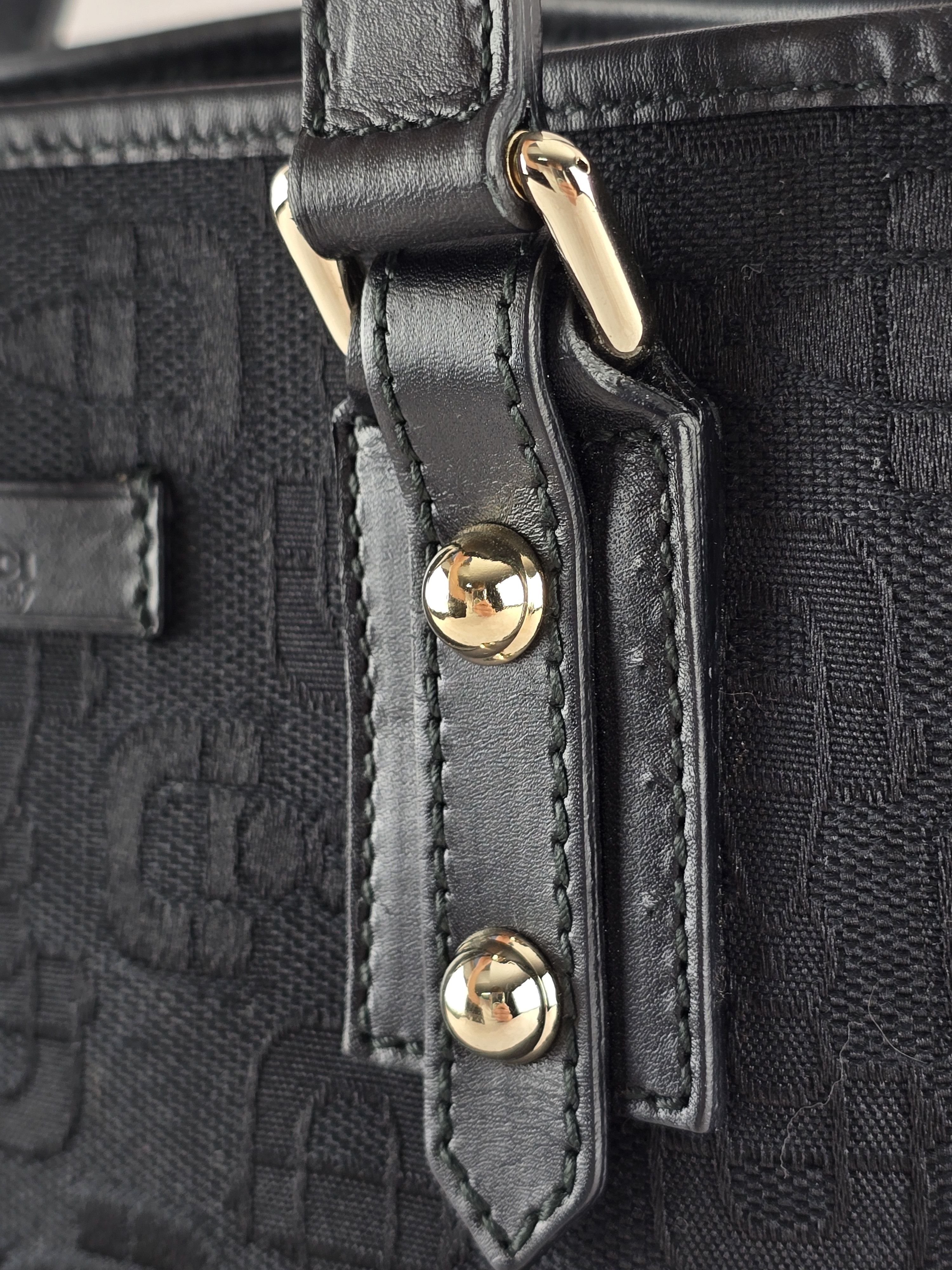 Gucci Gucci Bucket Handbag Coated Canvas black + dust bag Size ONE SIZE - 9 Thumbnail