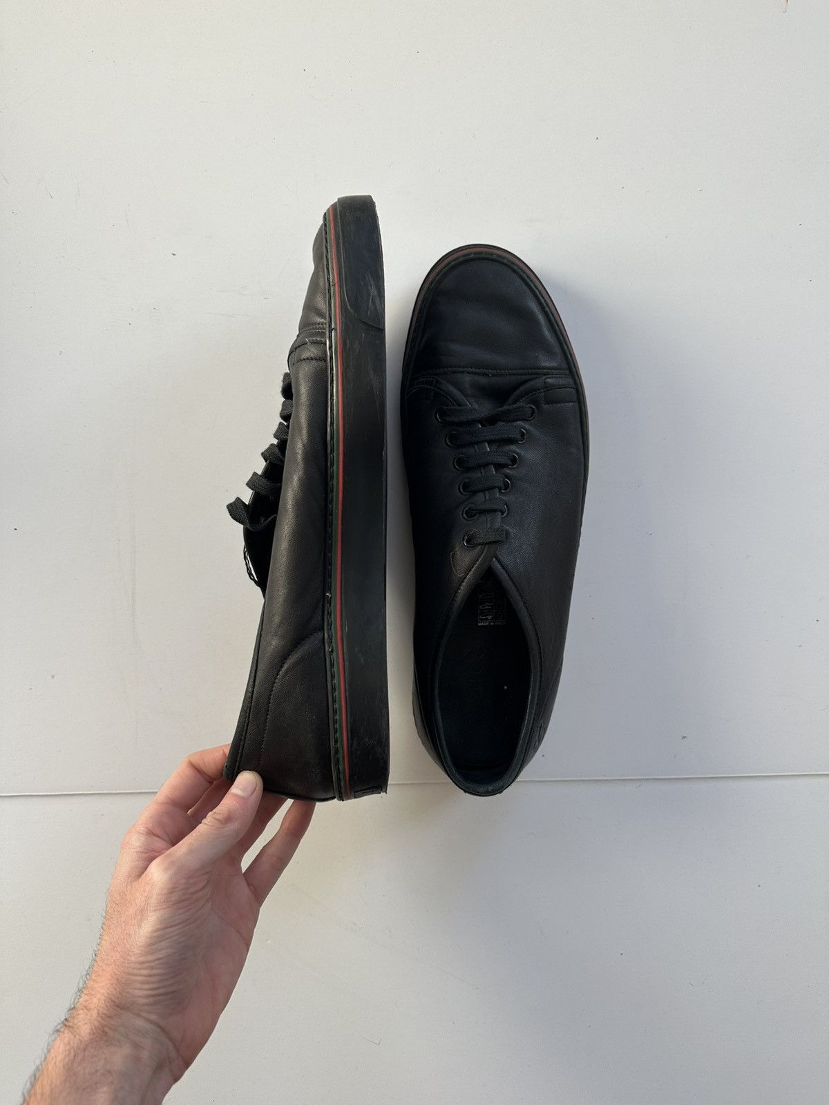Gucci Low-Top Leather Sneakers Size US 10 / EU 43 - 2 Thumbnail