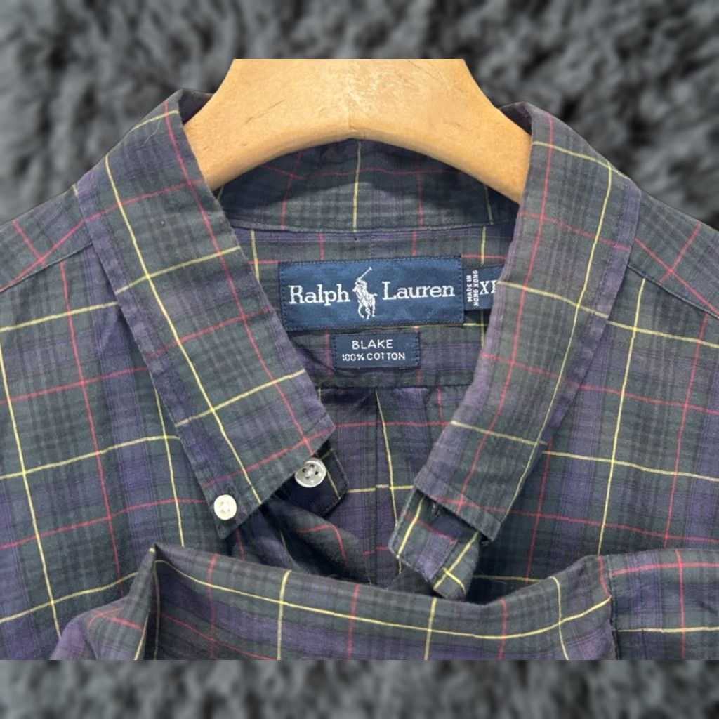 Ralph Lauren VINTAGE Ralph Lauren Shirt Men XL Plaid Cotton Long Sleeve Preppy Tartan Collared Button-Up Size US XL / EU 56 / 4 - 1 Thumbnail