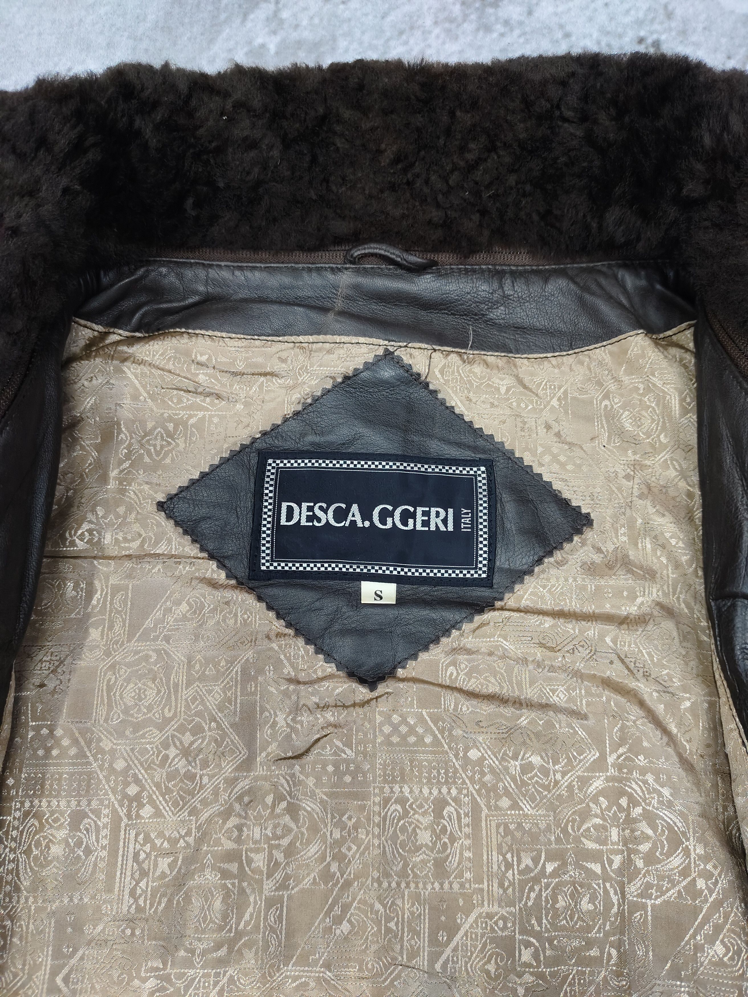 Vintage 80s Desca Ggeri🇮🇹 Pleated Panel Fur Collar Leather Bomber Size US L / EU 52-54 / 3 - 10 Thumbnail