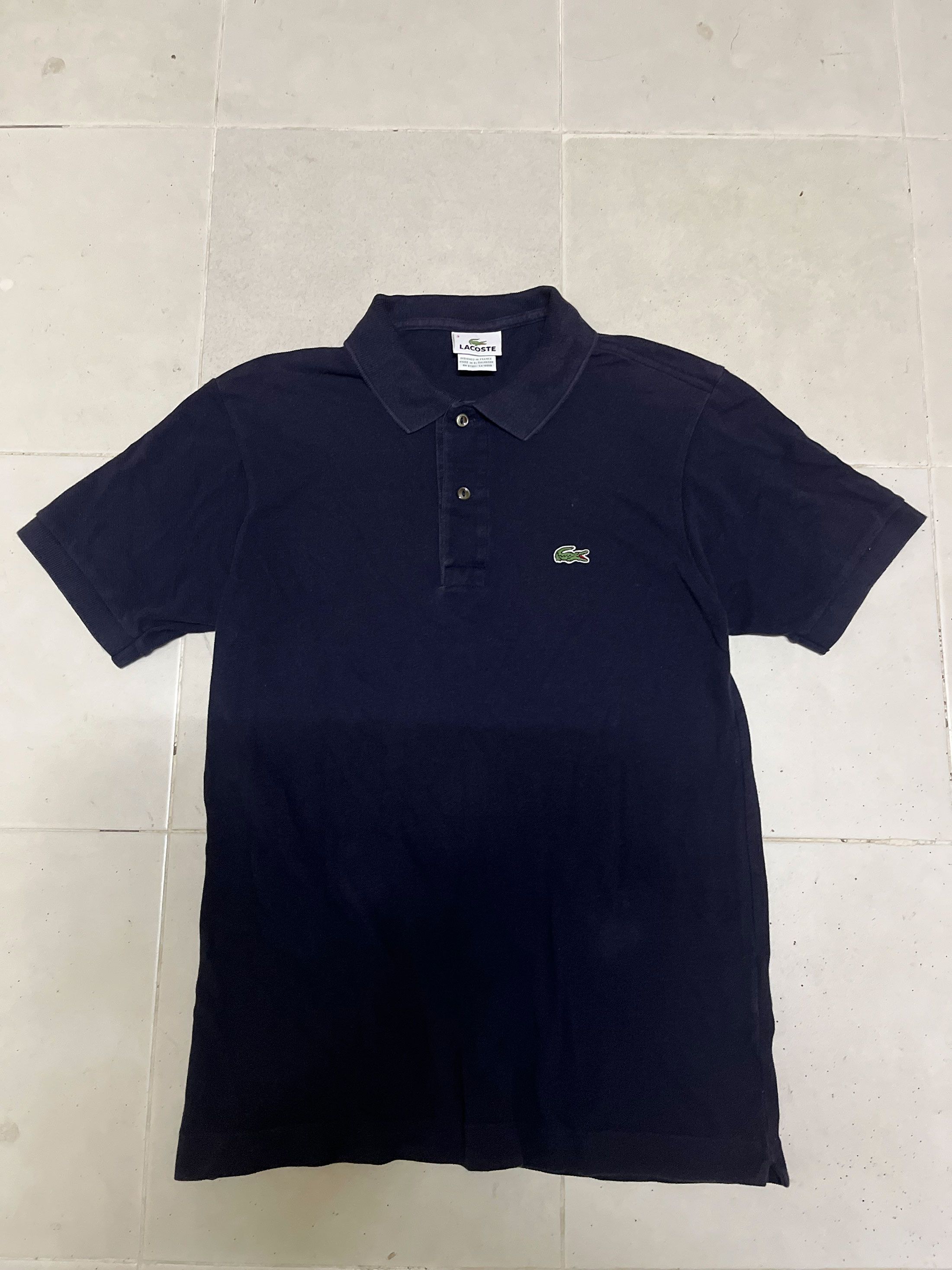 Designer × Lacoste Lacoste Blank Pique Tipped Polo Size US L / EU 52-54 / 3 - 1 Thumbnail