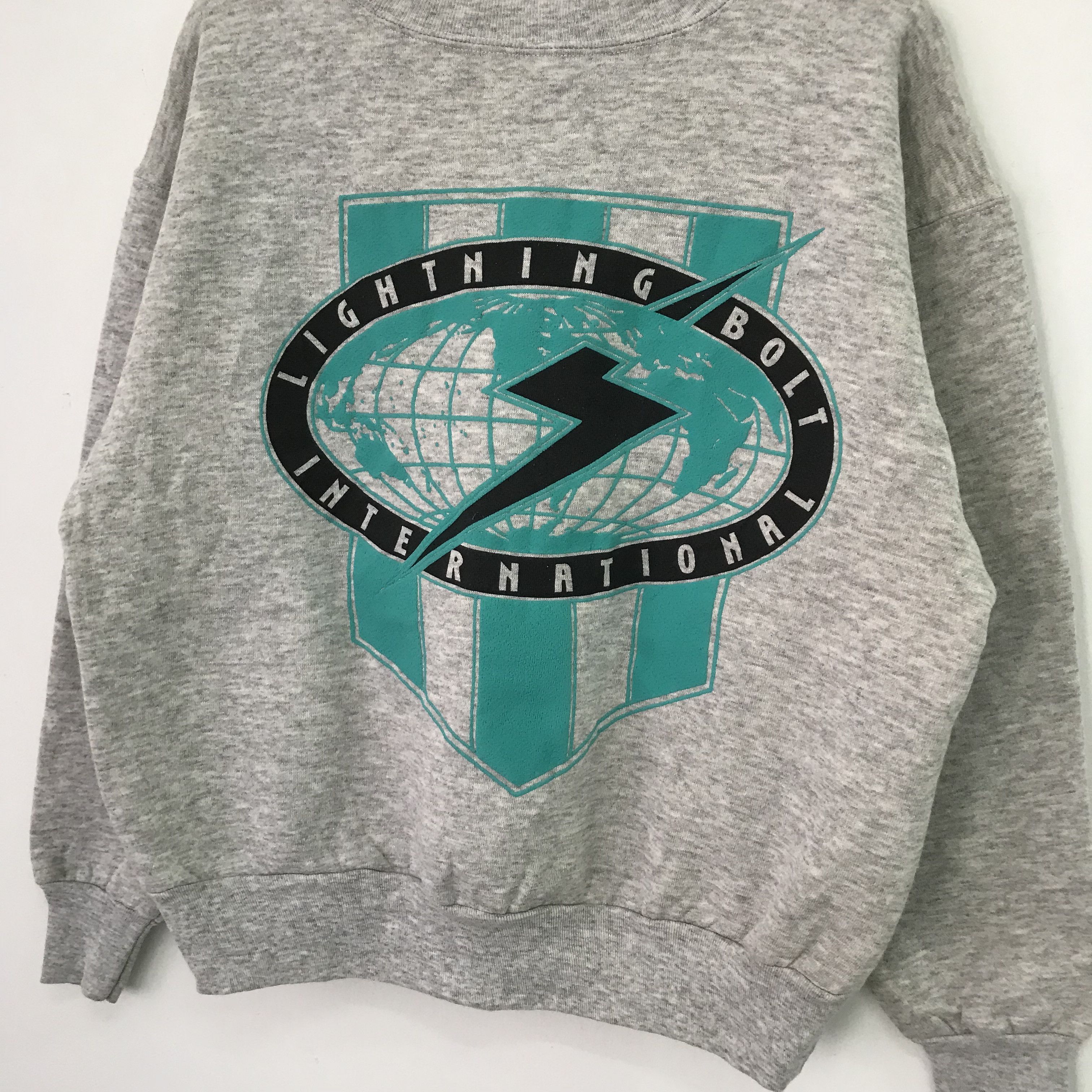 Lightning Bolt Vintage 90's Lightning Bolt Gray Sweatshirt - 512 Size US M / EU 48-50 / 2 - 3 Thumbnail