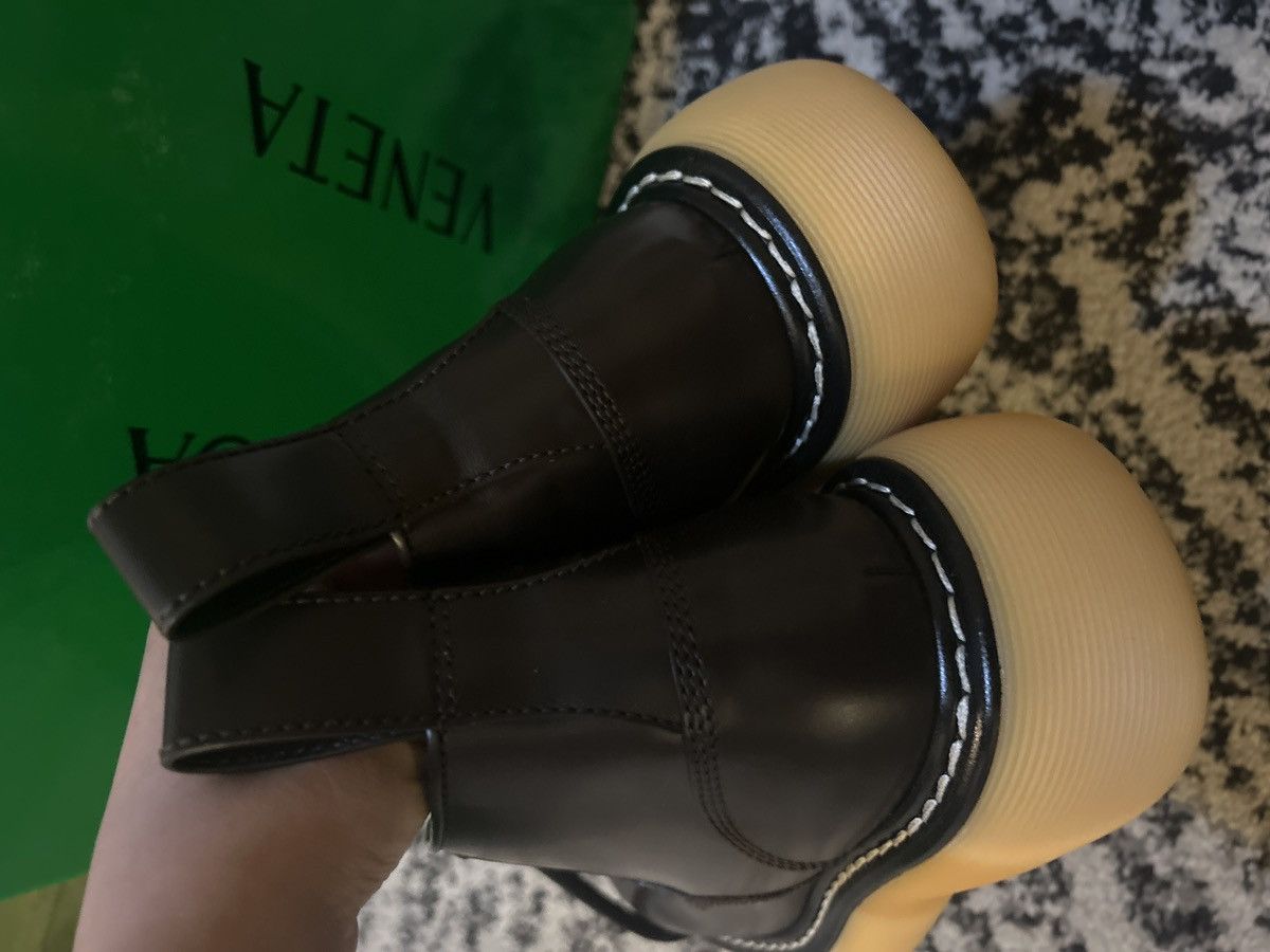 Bottega Veneta ‘The Bounce’ platform Ankle Boots Ebony Brown