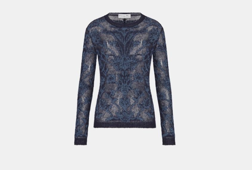 Dior o1w1db10824 Fitted Sweater in Blue Size M / US 6-8 / IT 42-44 - 1 Thumbnail