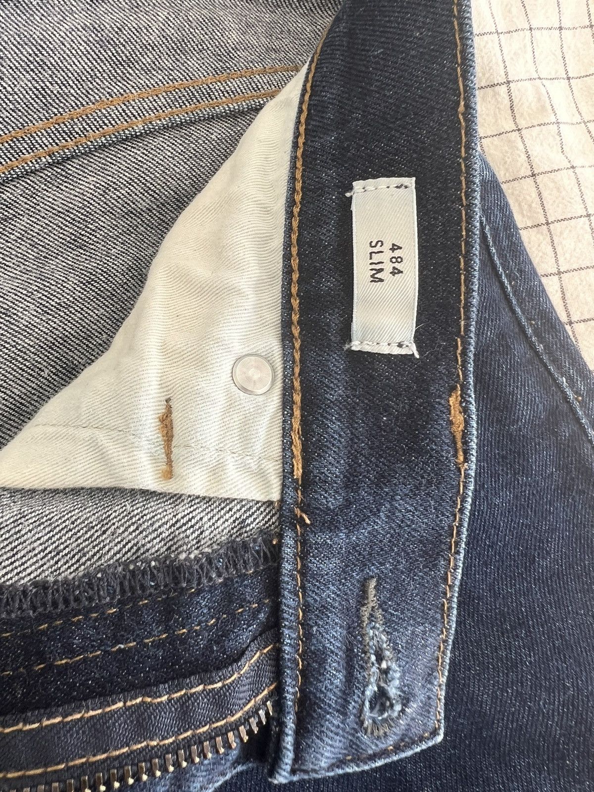 J.Crew J. Crew - 484 Slim - Dark Blue - 33 Waist 34 Inseam Size US 33 - 8 Thumbnail