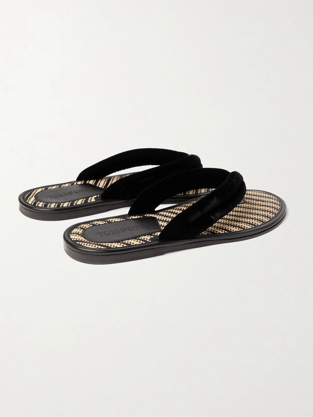 Tom Ford o1y0425 Velvet Slippers in Black Size US 8 / EU 41 - 4 Thumbnail