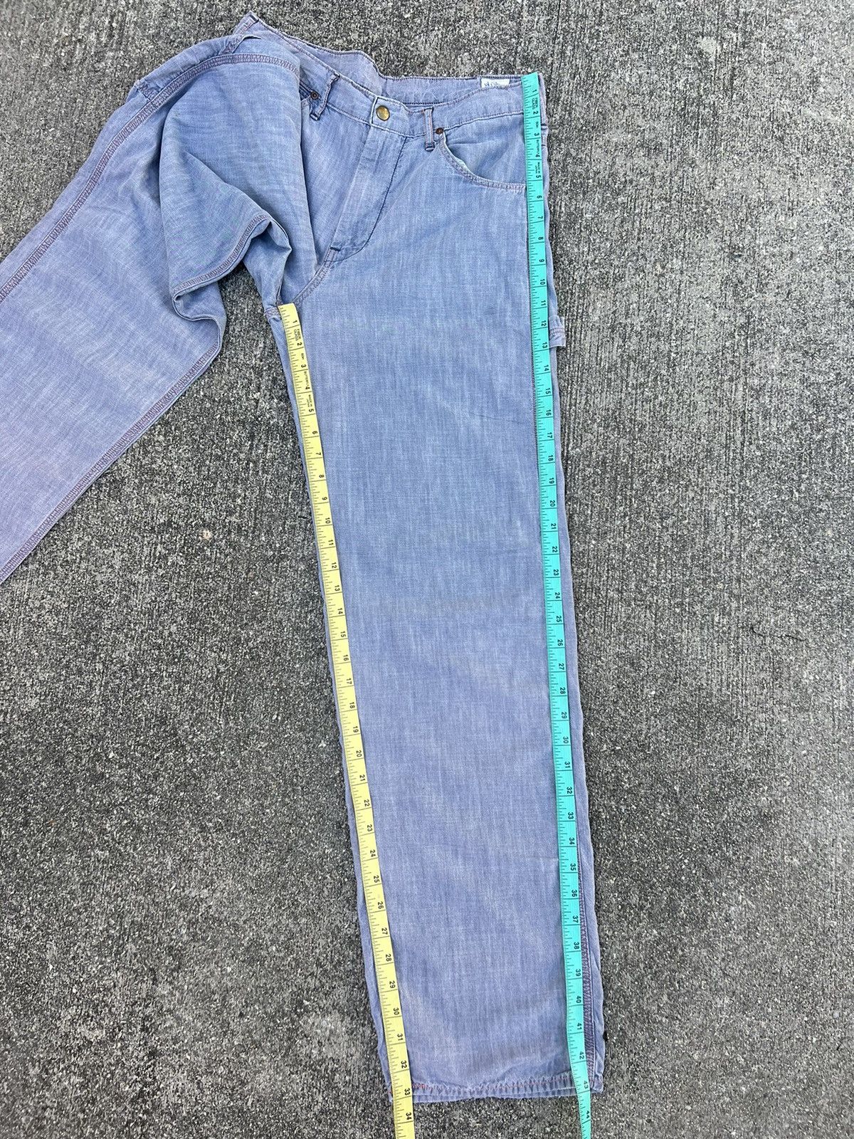Orslow Vintage Orslow Sun Fade Chambray Carpenter Work Pant Size US 31 - 5 Thumbnail